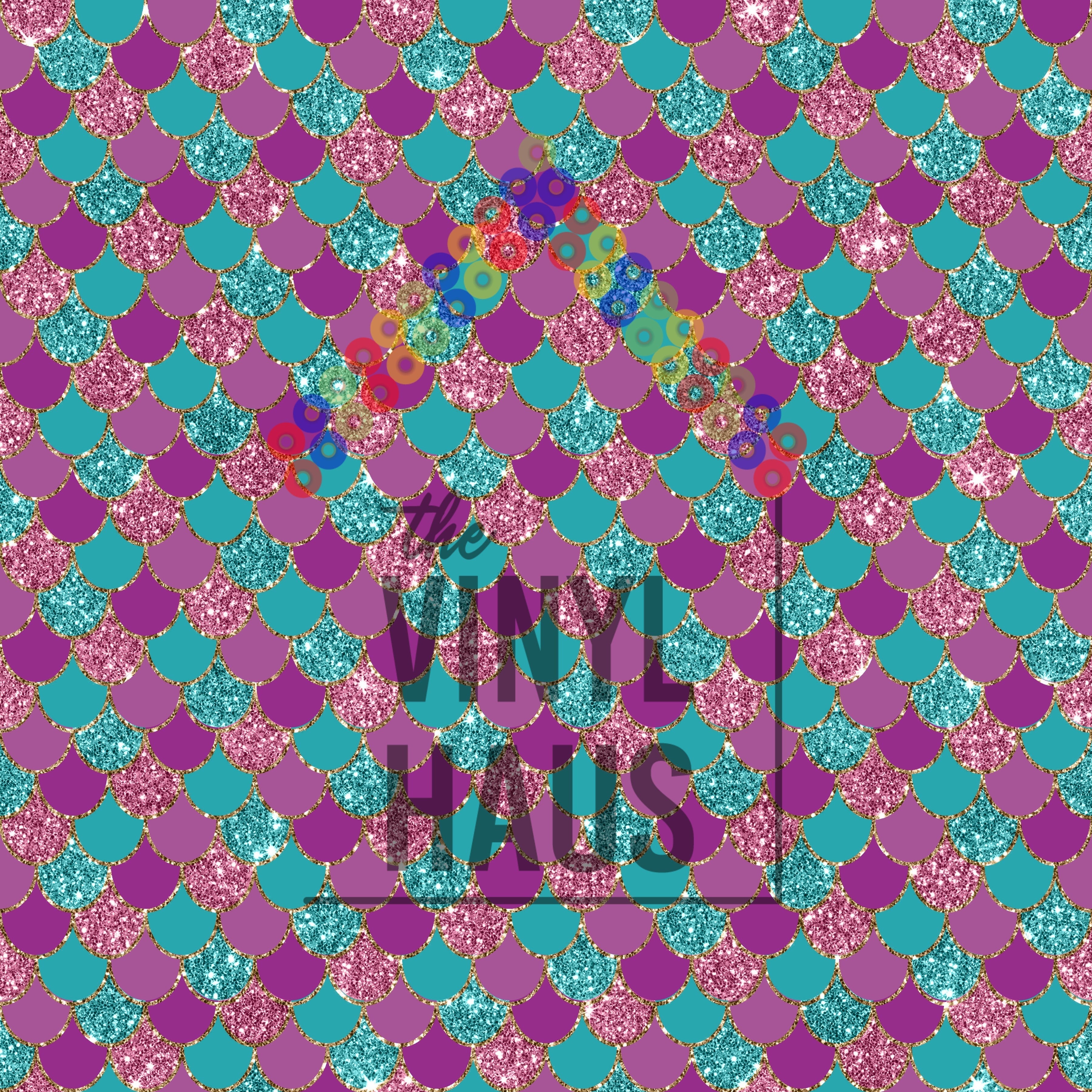 Pink Mermaid Scales Pattern Vinyl 12" x 12" - The Vinyl Haus