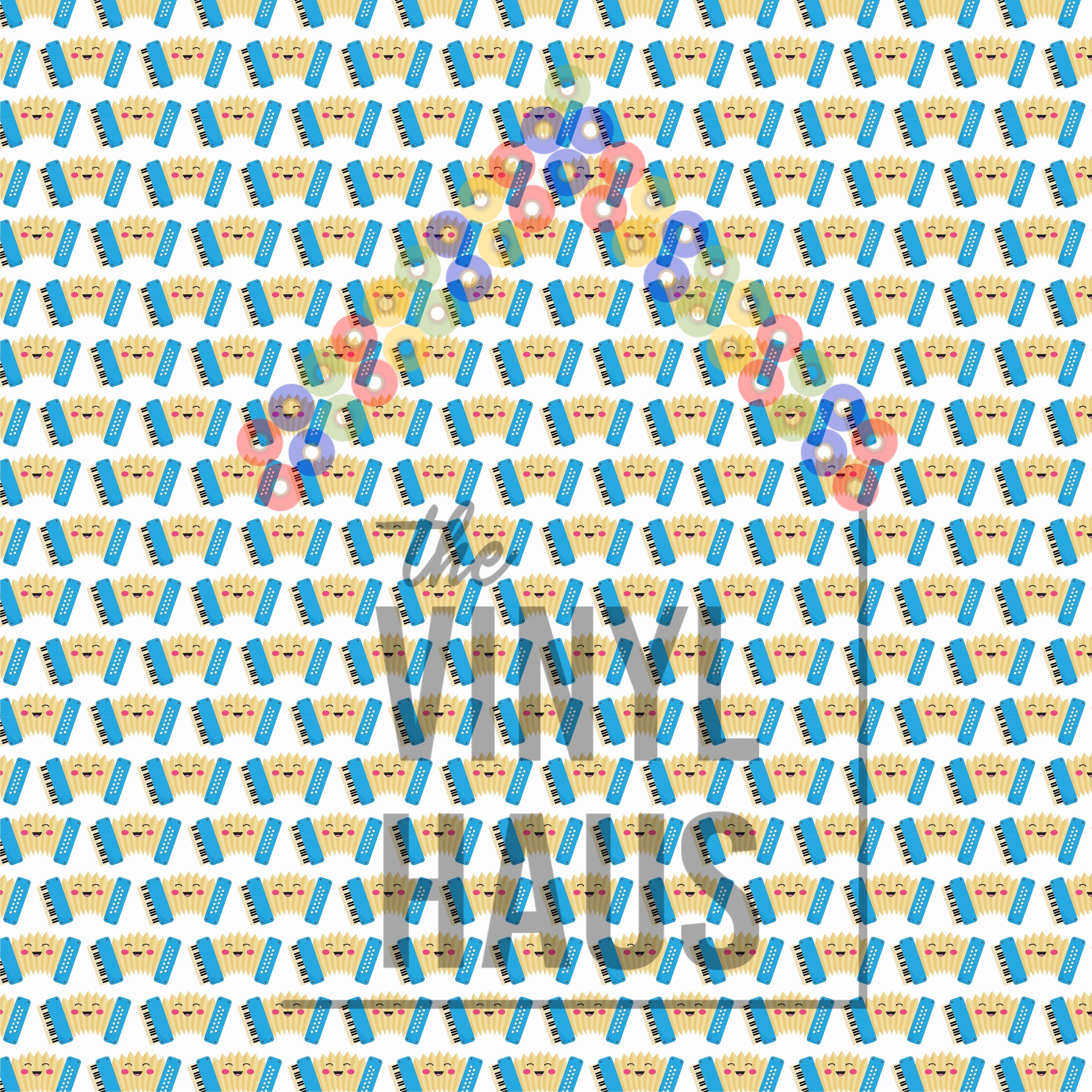 Oktoberfest/Wurstfest Accordion Pattern Vinyl 12" x 12" - The Vinyl Haus