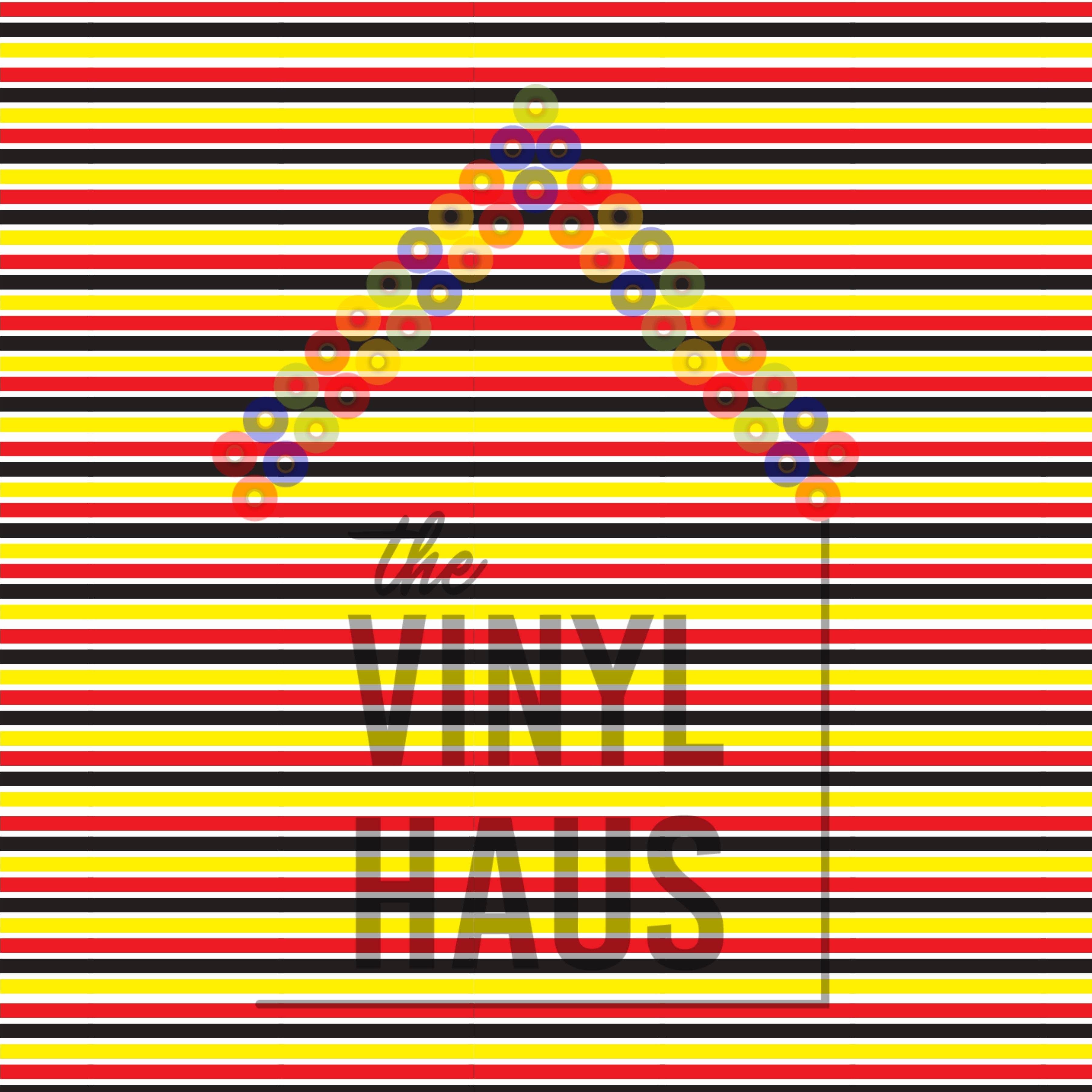Oktoberfest/Wurstfest German Flag Stripes Pattern Vinyl 12" x 12" - The Vinyl Haus Main image