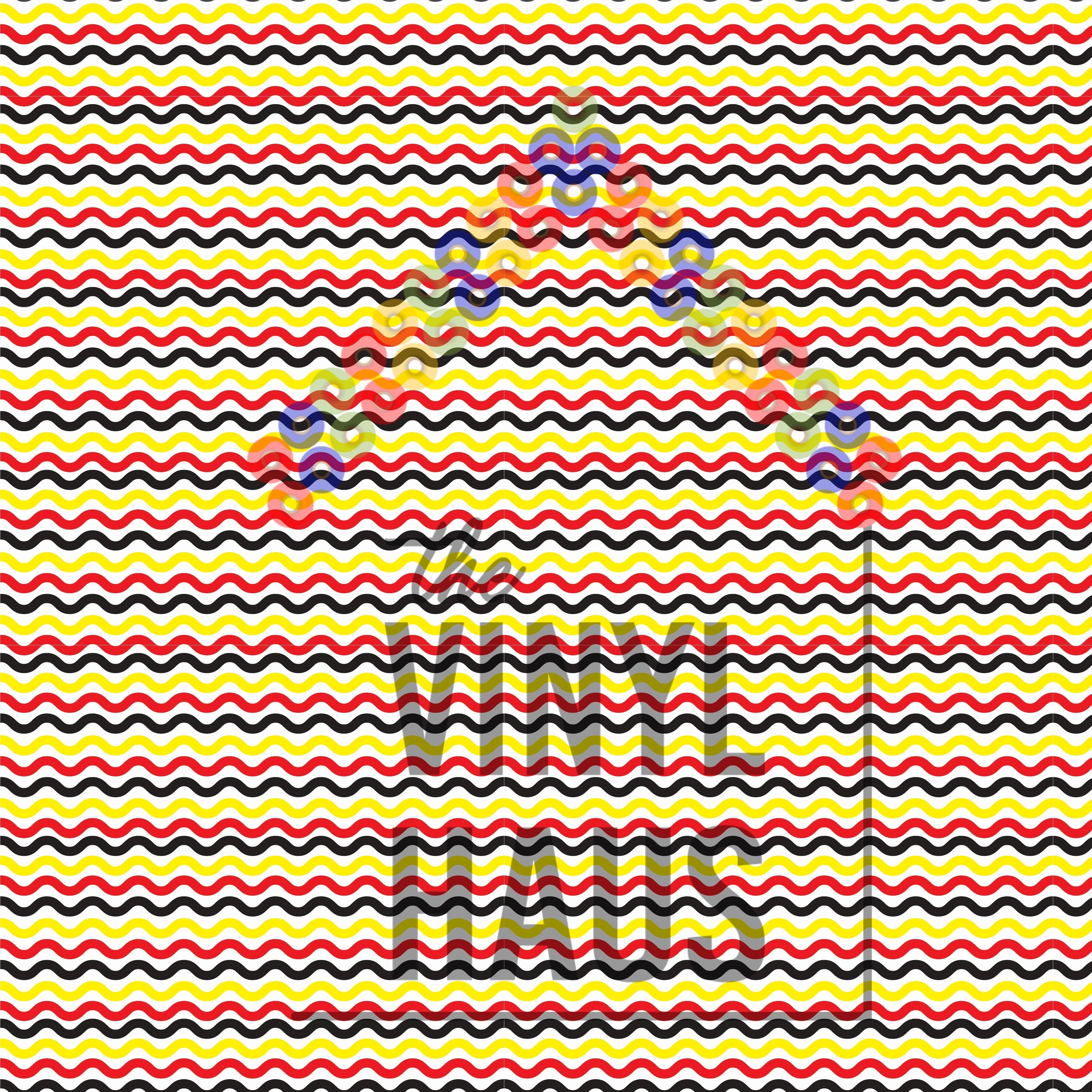 Oktoberfest/Wurstfest German Flag Line Pattern Vinyl 12" x 12" - The Vinyl Haus Main image