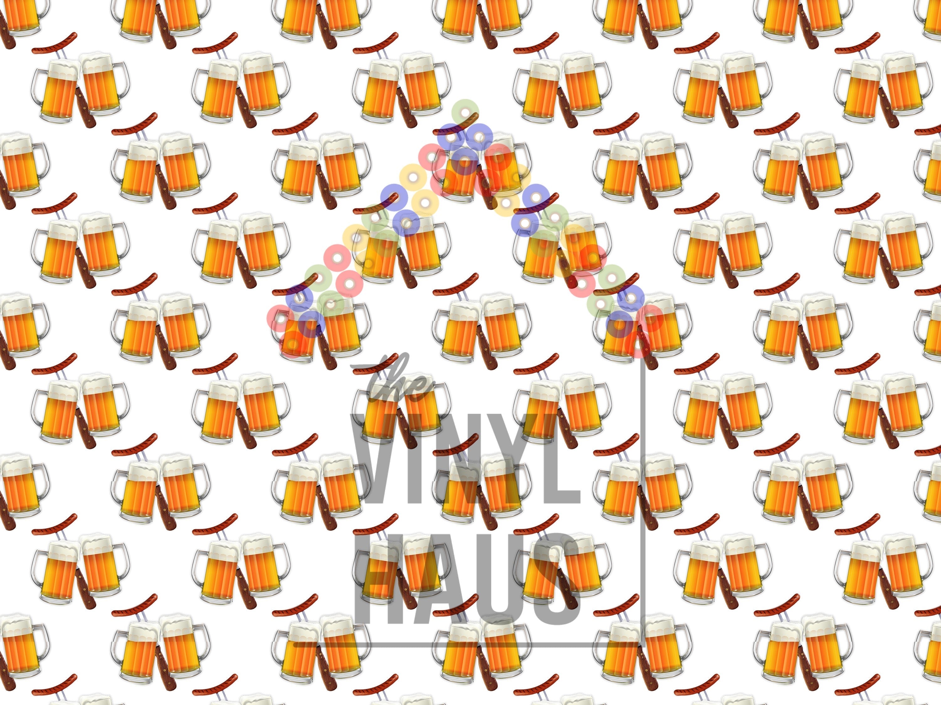 All things Oktoberfest/Wurstfest Pattern Vinyl 12" x 9" - The Vinyl Haus Main image