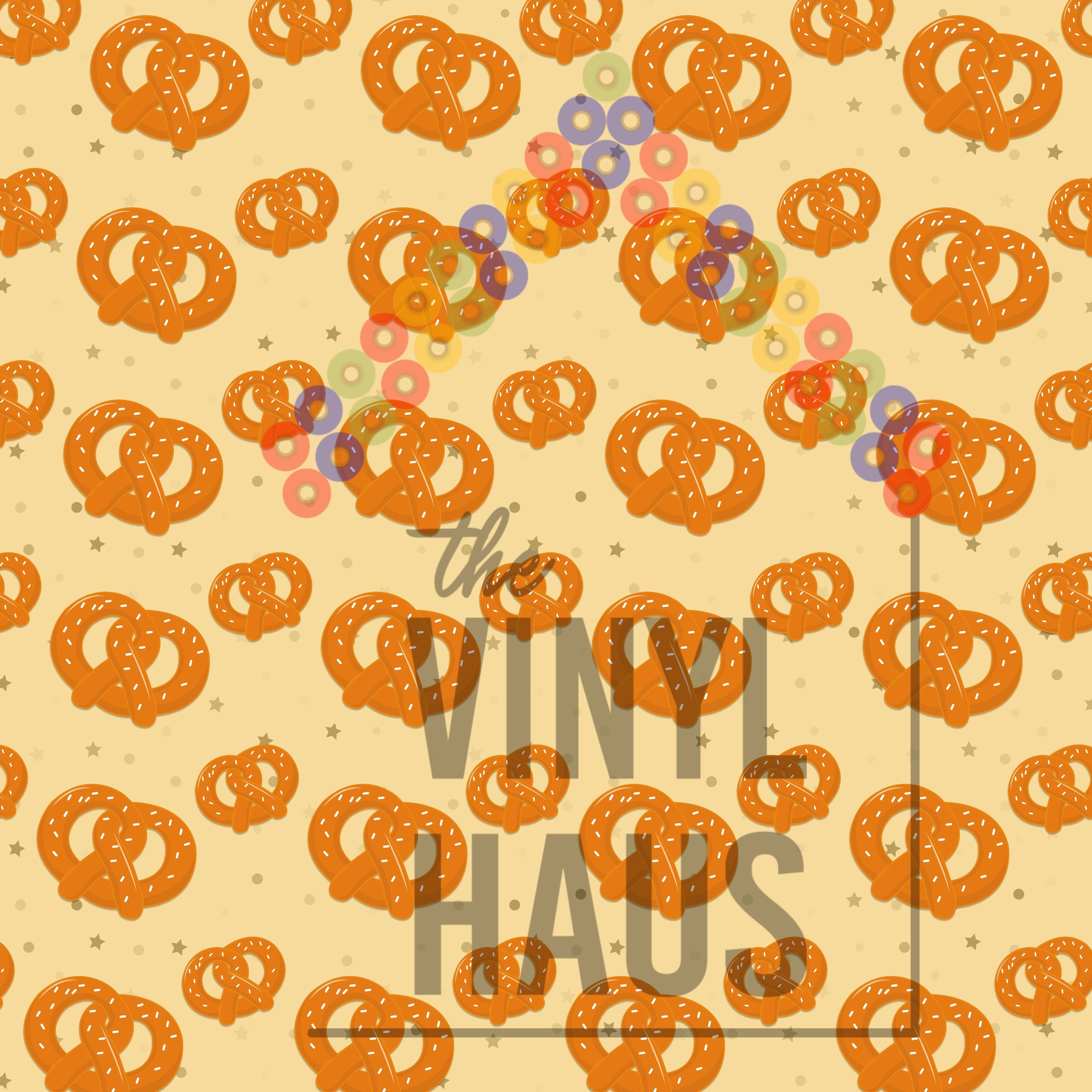 Oktoberfest/Wurstfest Pretzel Pattern Vinyl 12" x 12" - The Vinyl Haus Main image