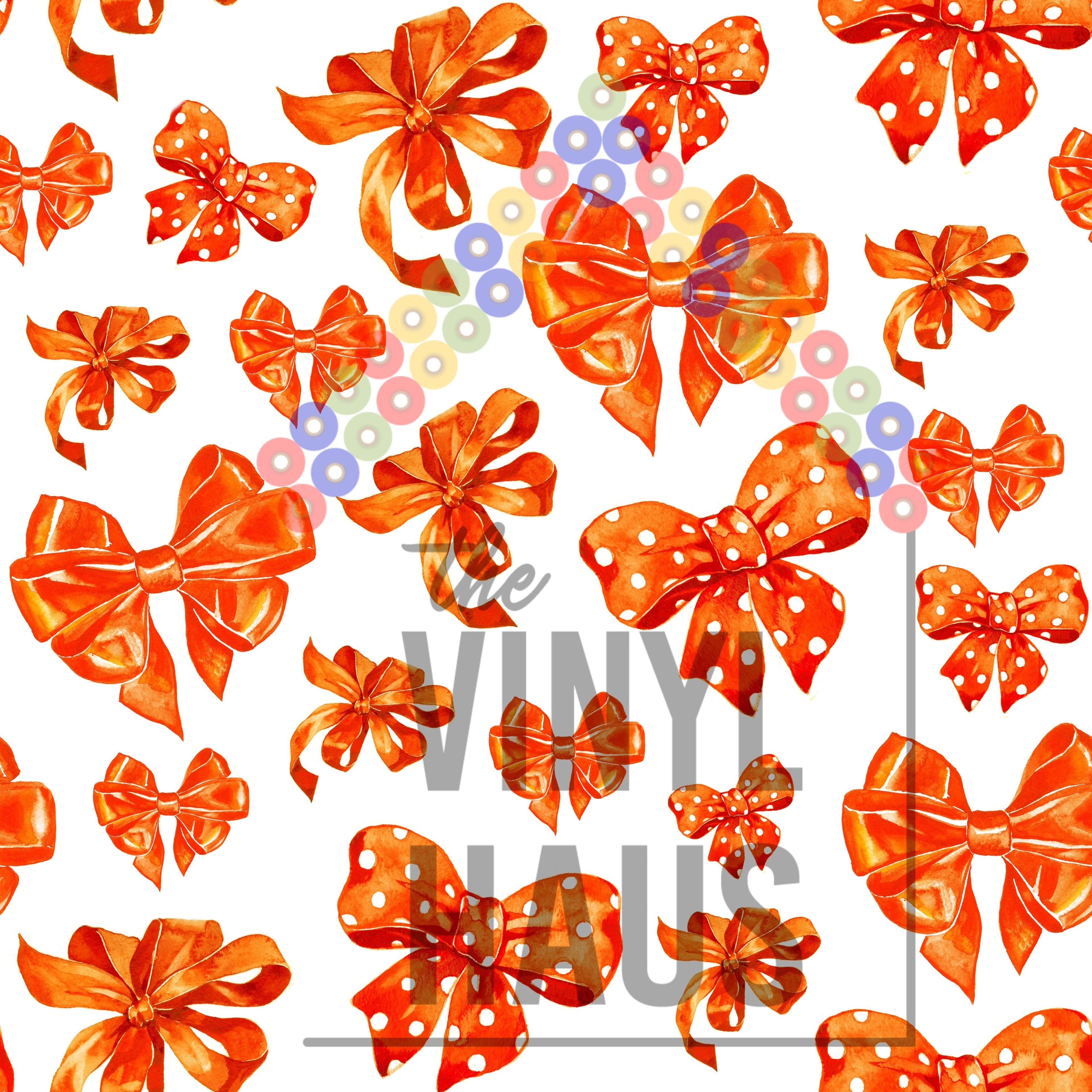 Fall Bows Pattern Vinyl 12" x 12" - The Vinyl Haus