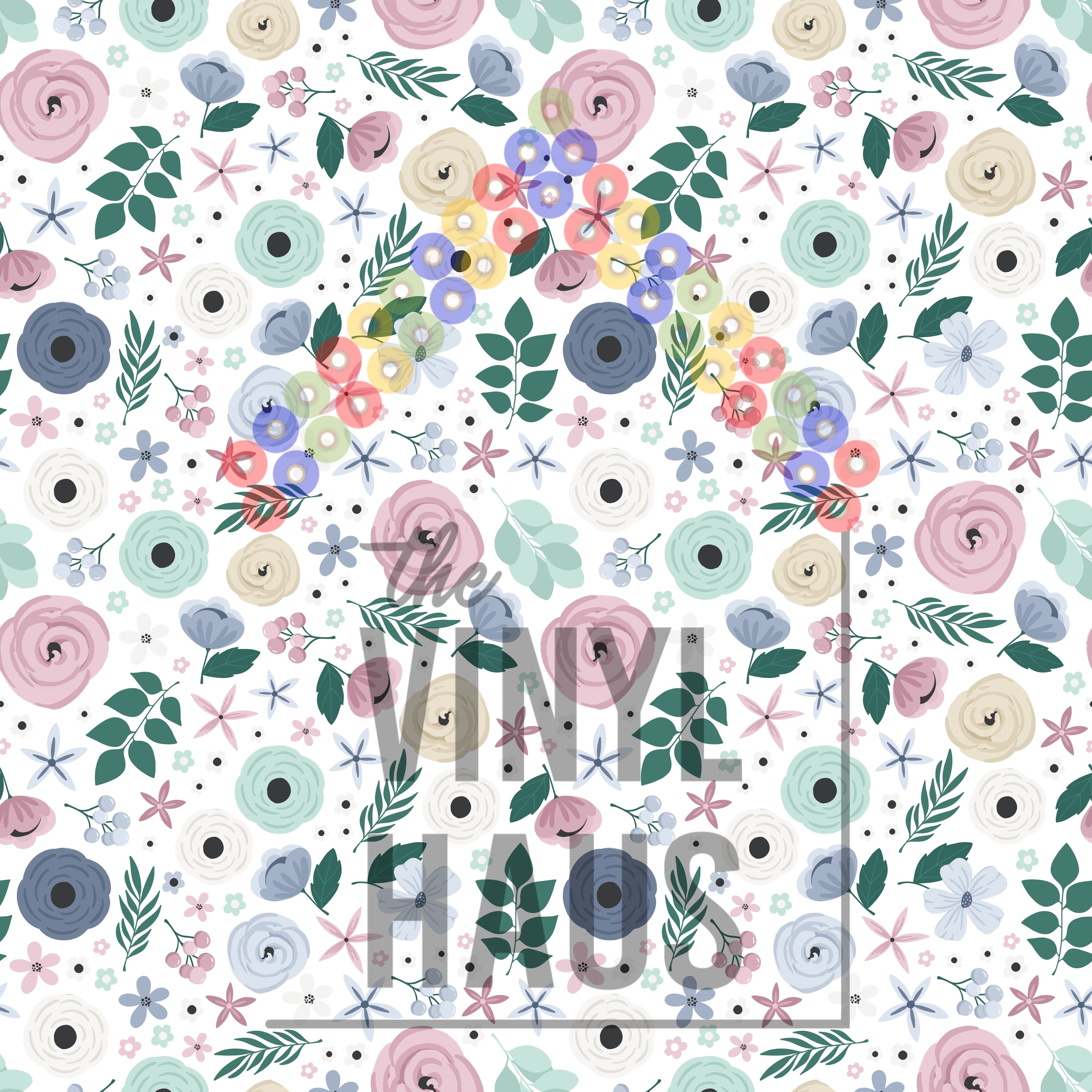 Floral Pattern Vinyl 12" x 12" - The Vinyl Haus