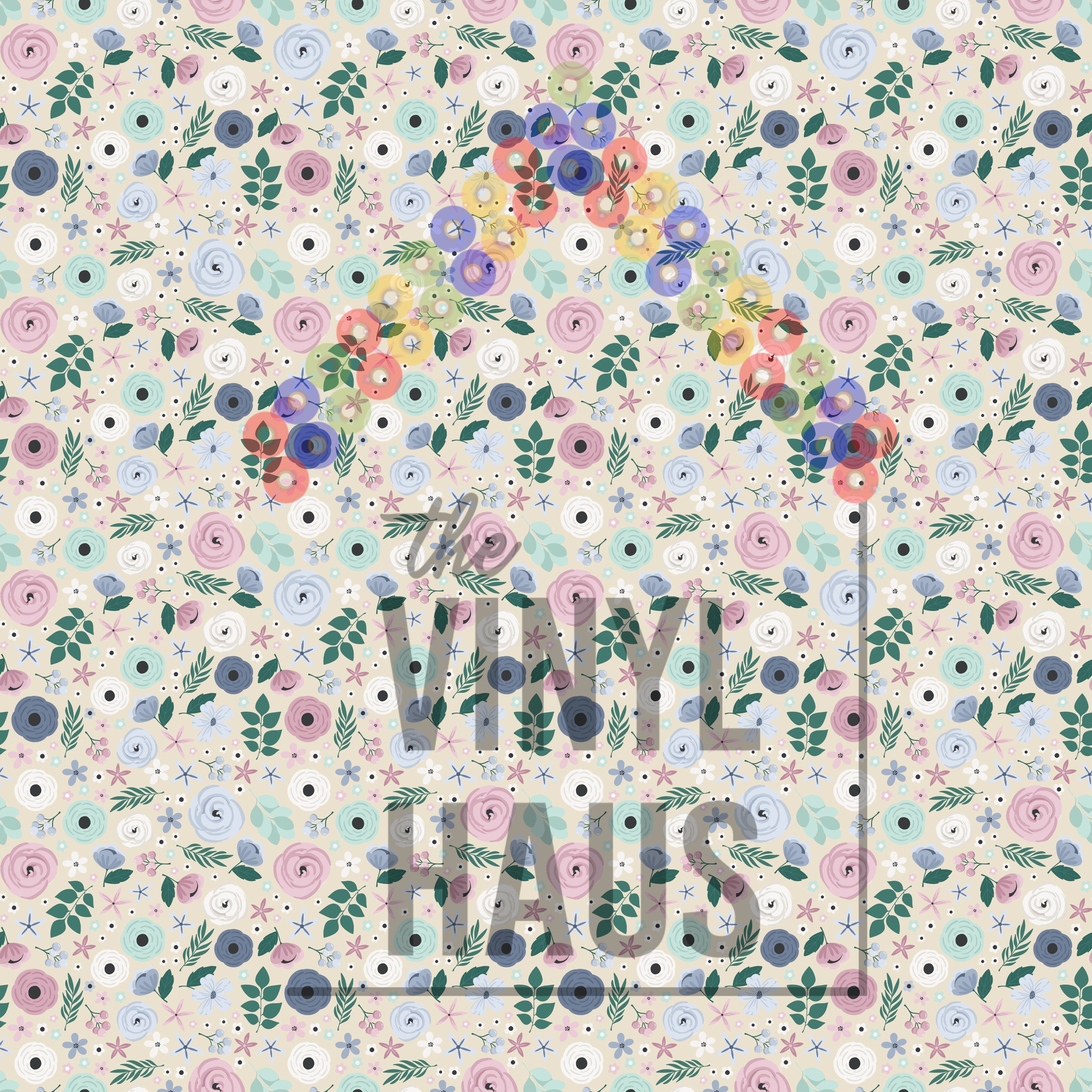 Floral Pattern Vinyl 12" x 12" - The Vinyl Haus Main image