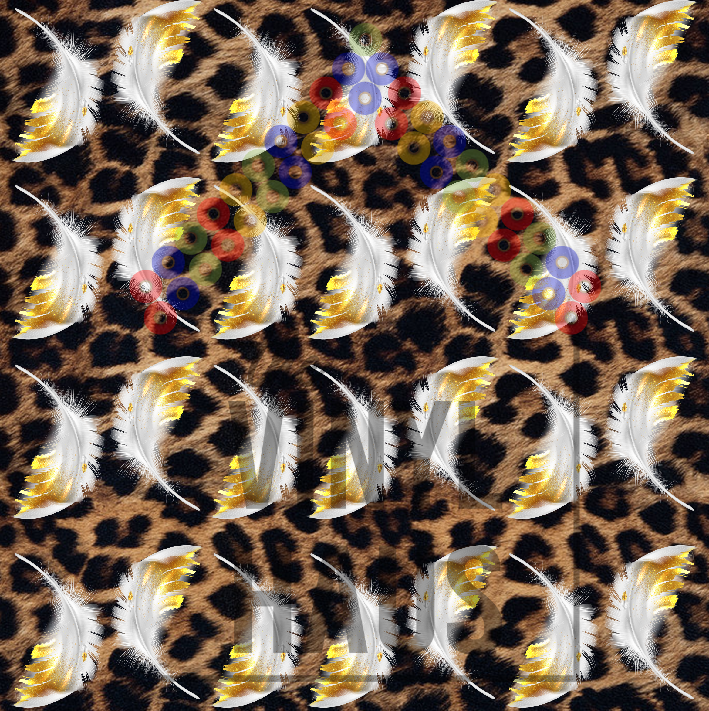 Cheetah Feather Pattern Vinyl 12" x 12" - The Vinyl Haus