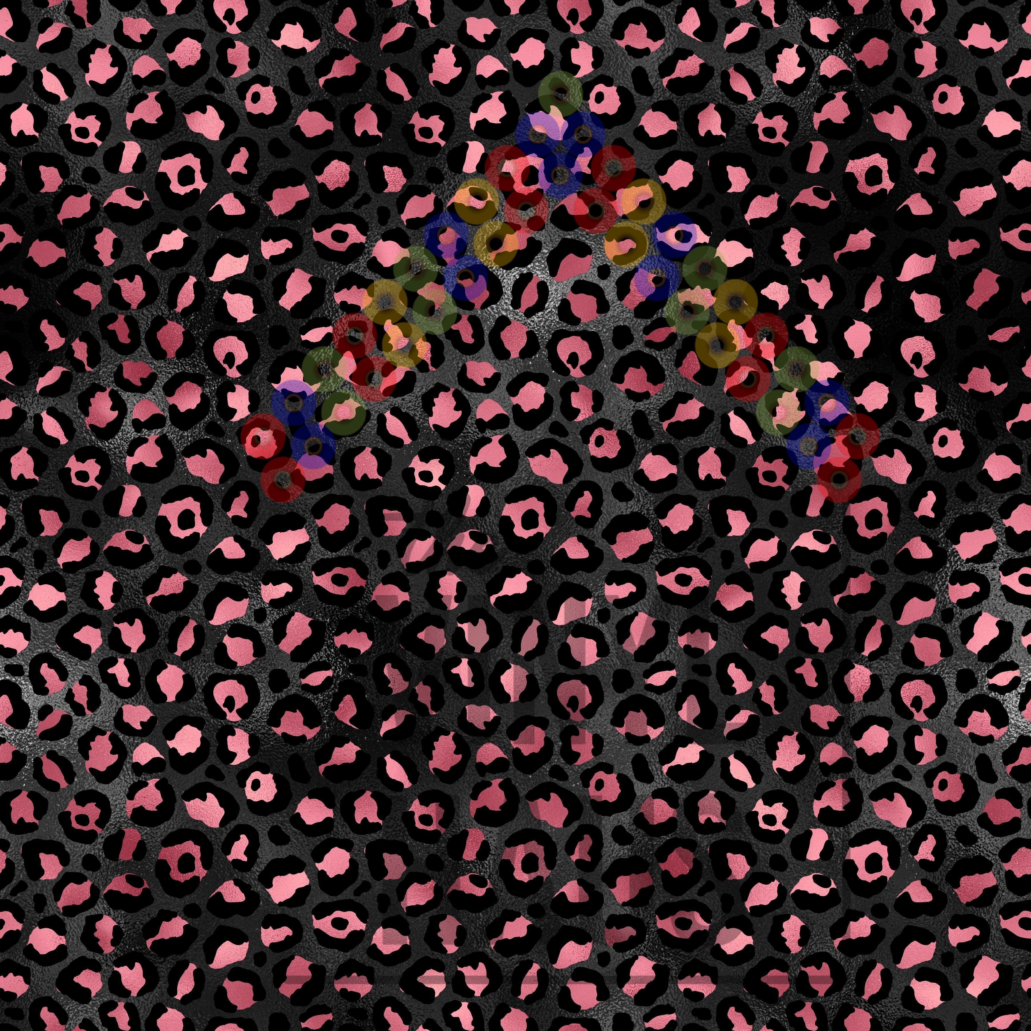 Black and Pink Cheetah Pattern Vinyl 12" x 12" - The Vinyl Haus Main image