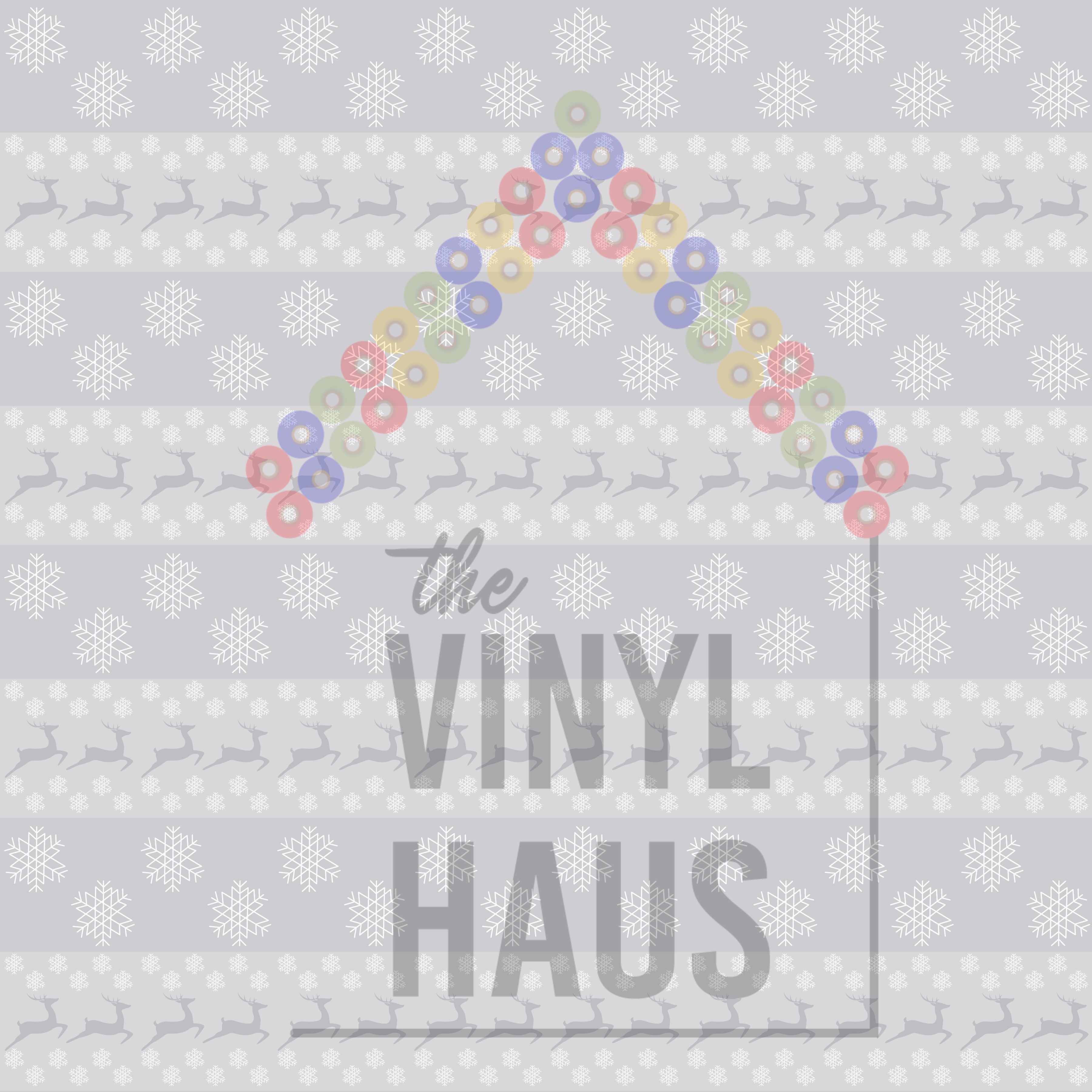 Ugly Sweater Christmas Snowflakes Pattern Vinyl 12" x 12" - The Vinyl Haus Main image