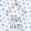 Blue Snowflakes White Background Pattern Vinyl 12" x 12" - The Vinyl Haus