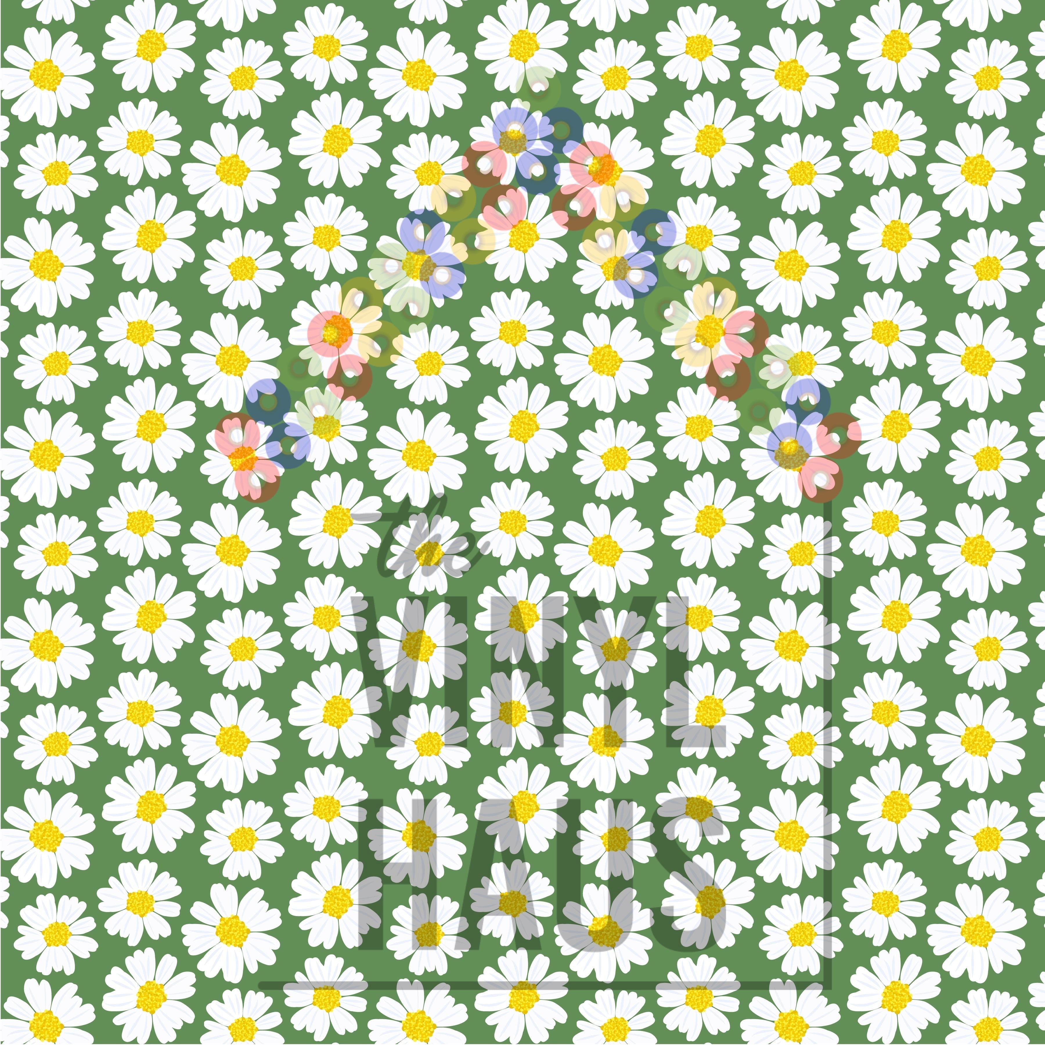 Daisy Floral Pattern Vinyl 12" x 12" - The Vinyl Haus Main image
