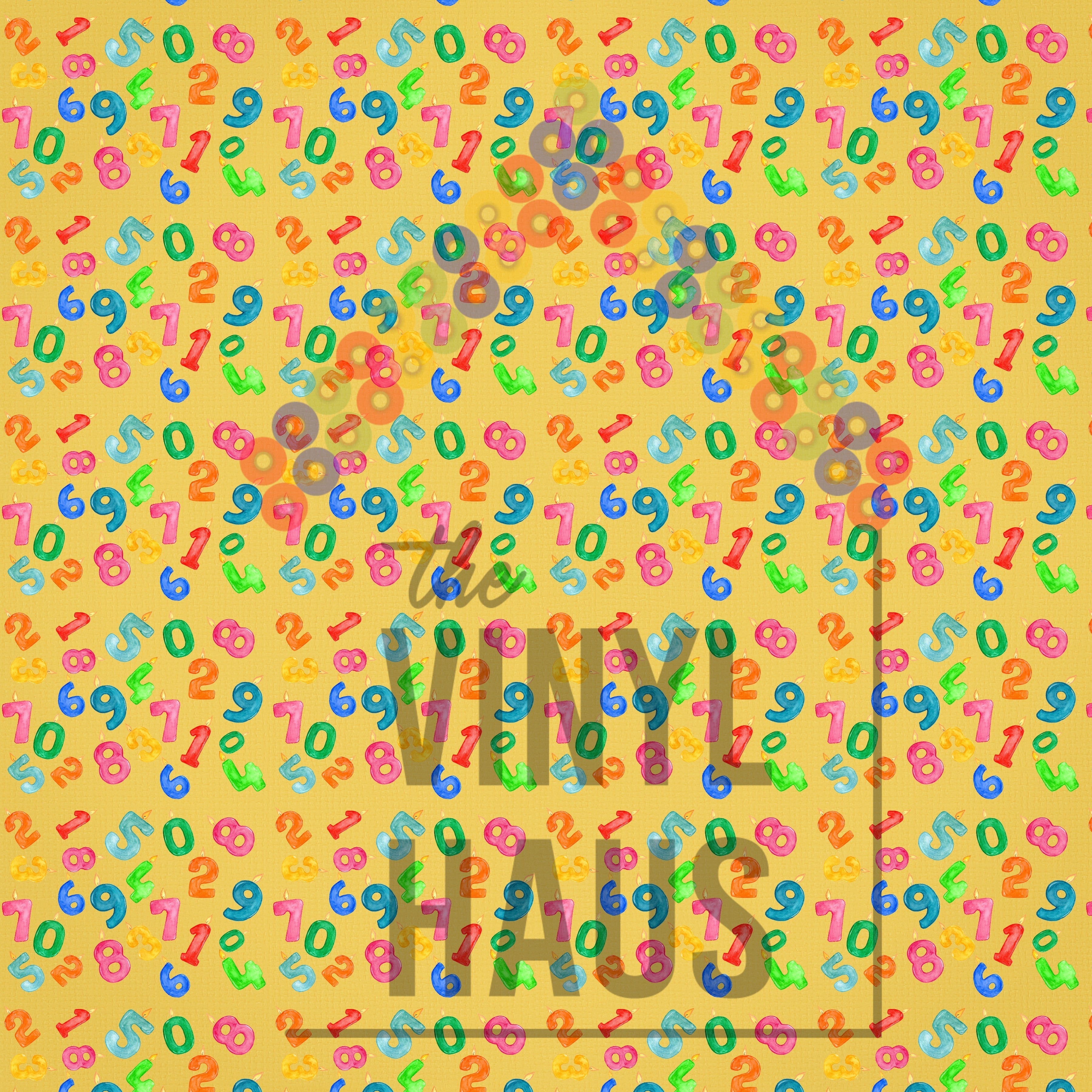 Birthday Candles Pattern Vinyl 12" x 12" - The Vinyl Haus Main image