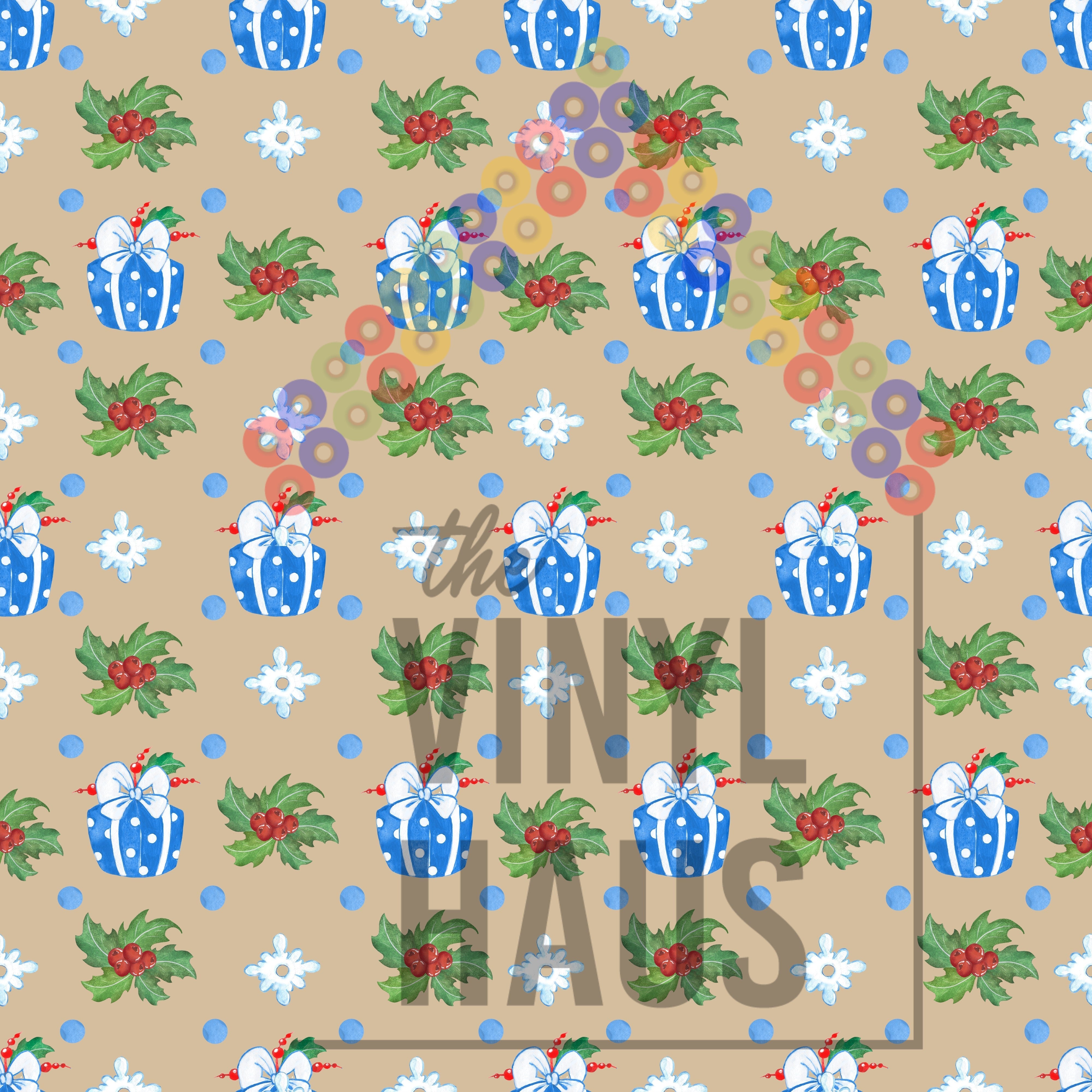Christmas Presents Pattern Vinyl 12" x 12" - The Vinyl Haus Main image