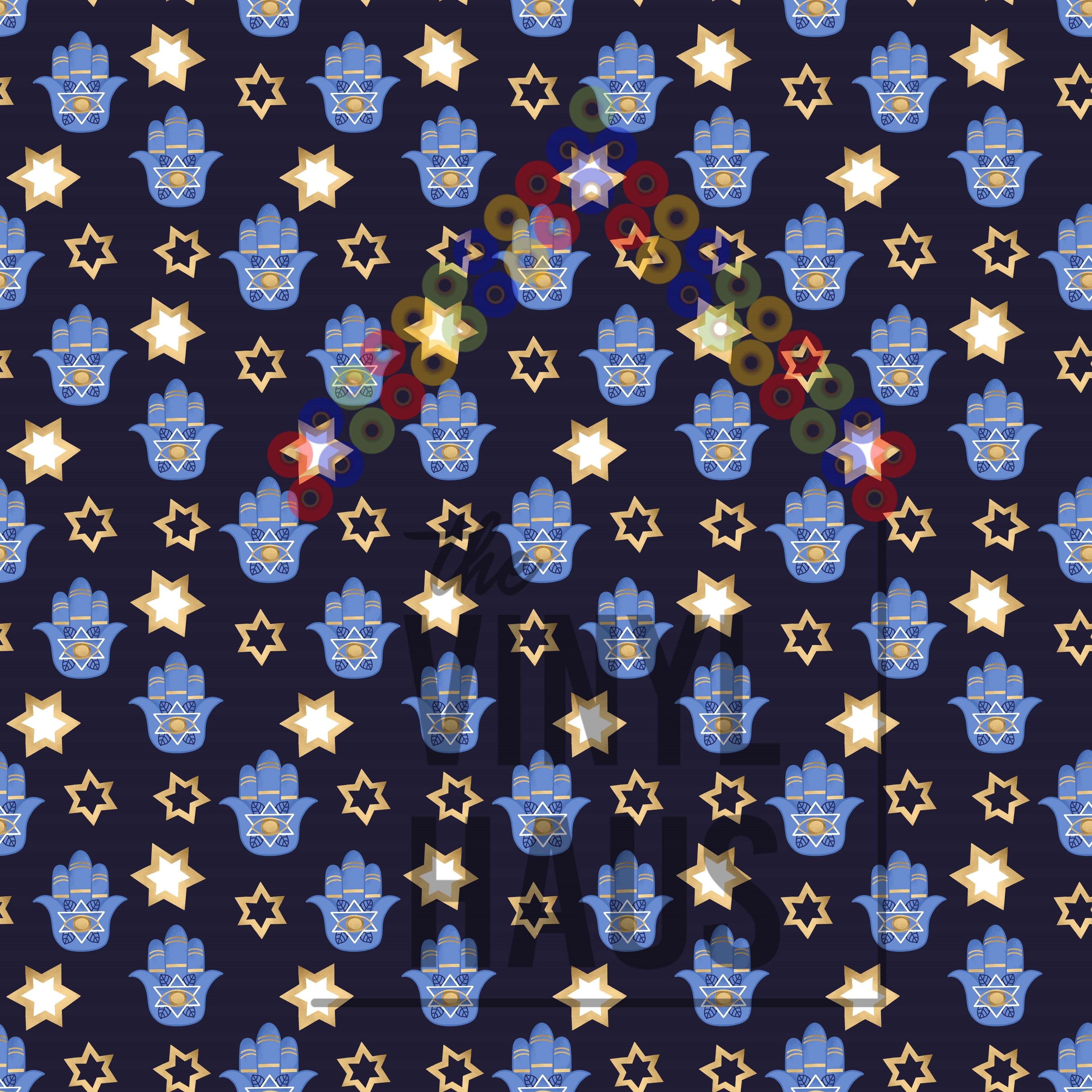 Hanukkah Pattern Vinyl 12" x 12" - The Vinyl Haus