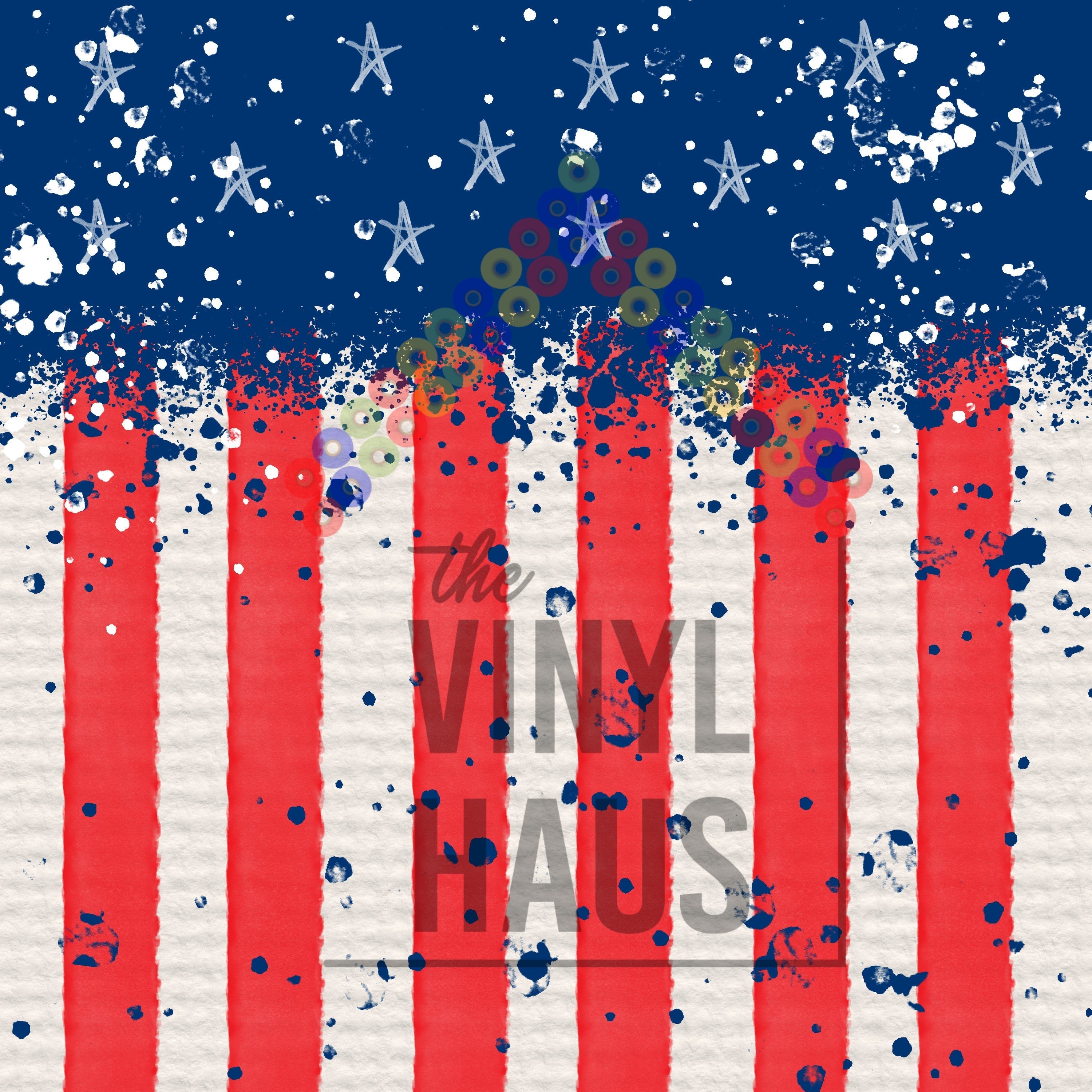 American Flag Pattern Vinyl 12" x 12" - The Vinyl Haus Main image
