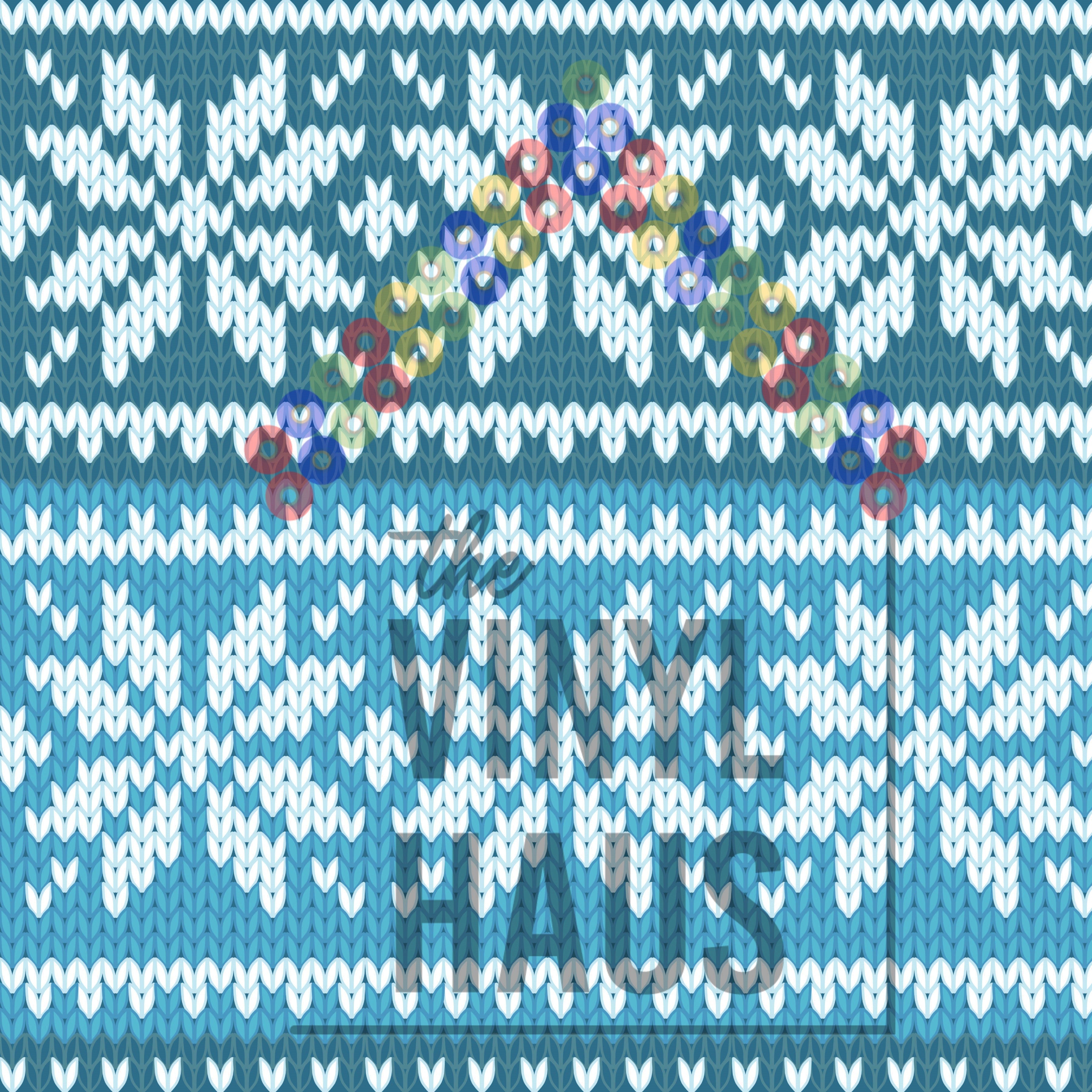 Ugly Sweater Christmas Snowflakes Pattern Vinyl 12" x 12" - The Vinyl Haus