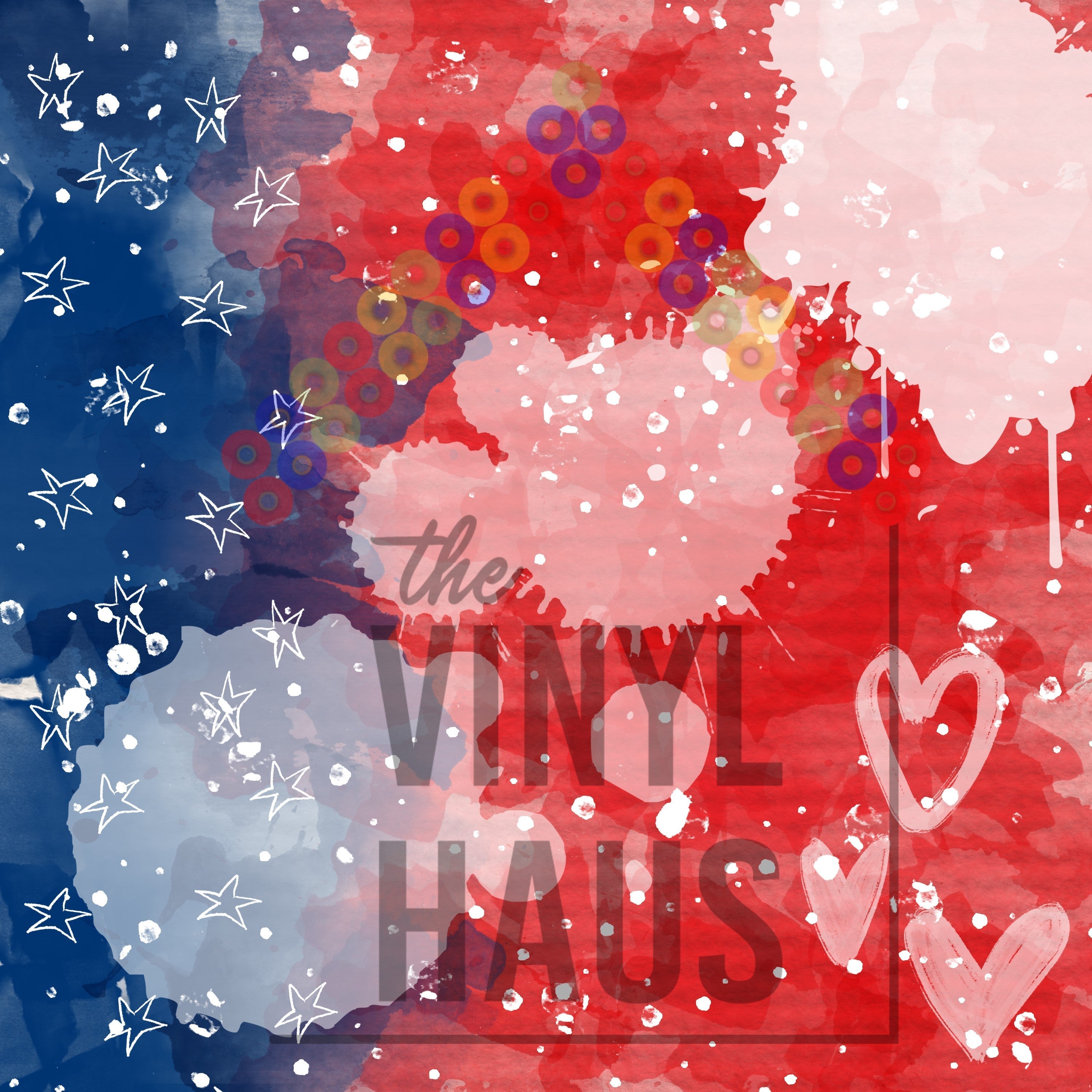 4th Of July Tie Dye Pattern Vinyl 12" x 12" - The Vinyl Haus Main image