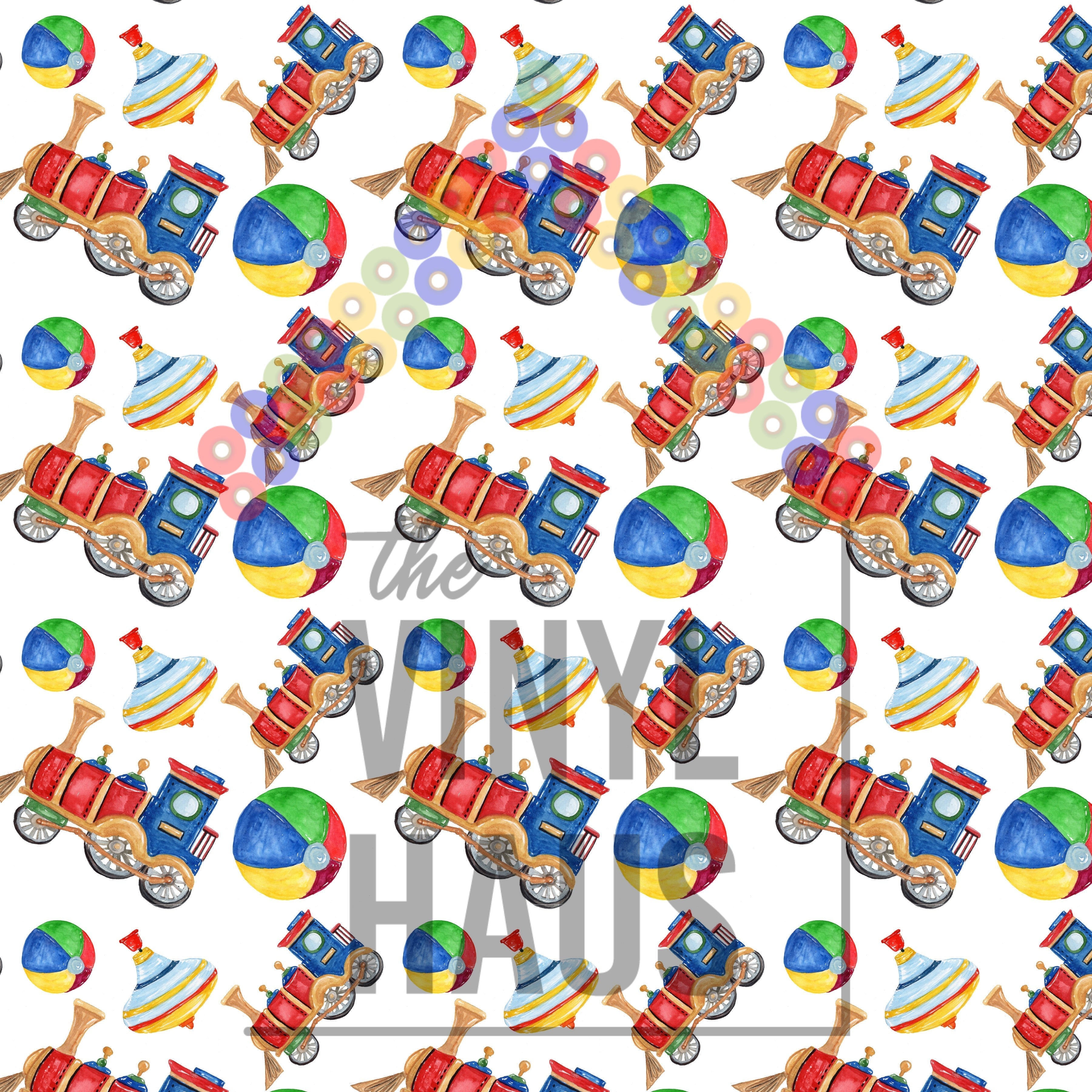 Vintage Toys Pattern Vinyl 12" x 12" - The Vinyl Haus