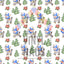Christmas Reindeer with Trees Pattern Vinyl 12" x 12" - The Vinyl Haus