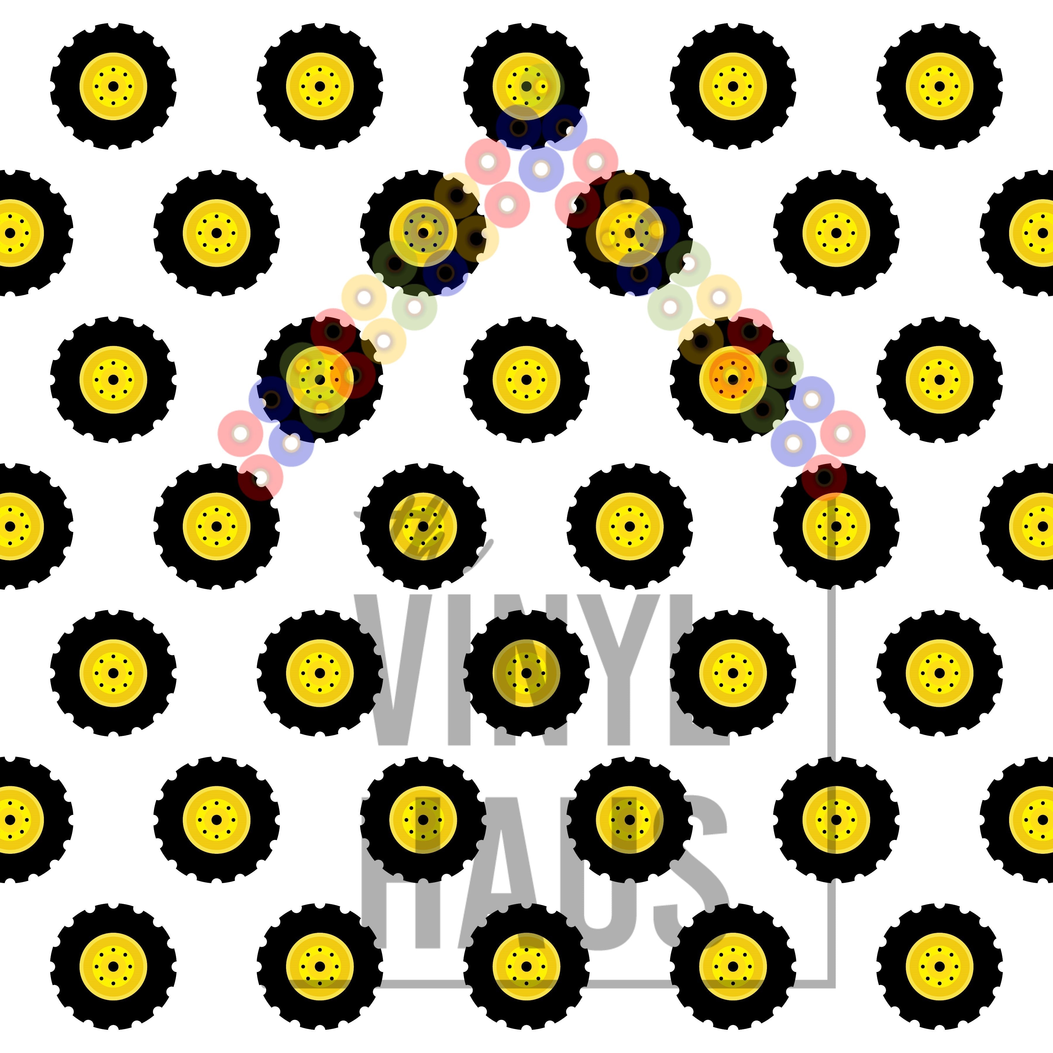 Tractor Tires Pattern Vinyl 12" x12" - The Vinyl Haus Main image