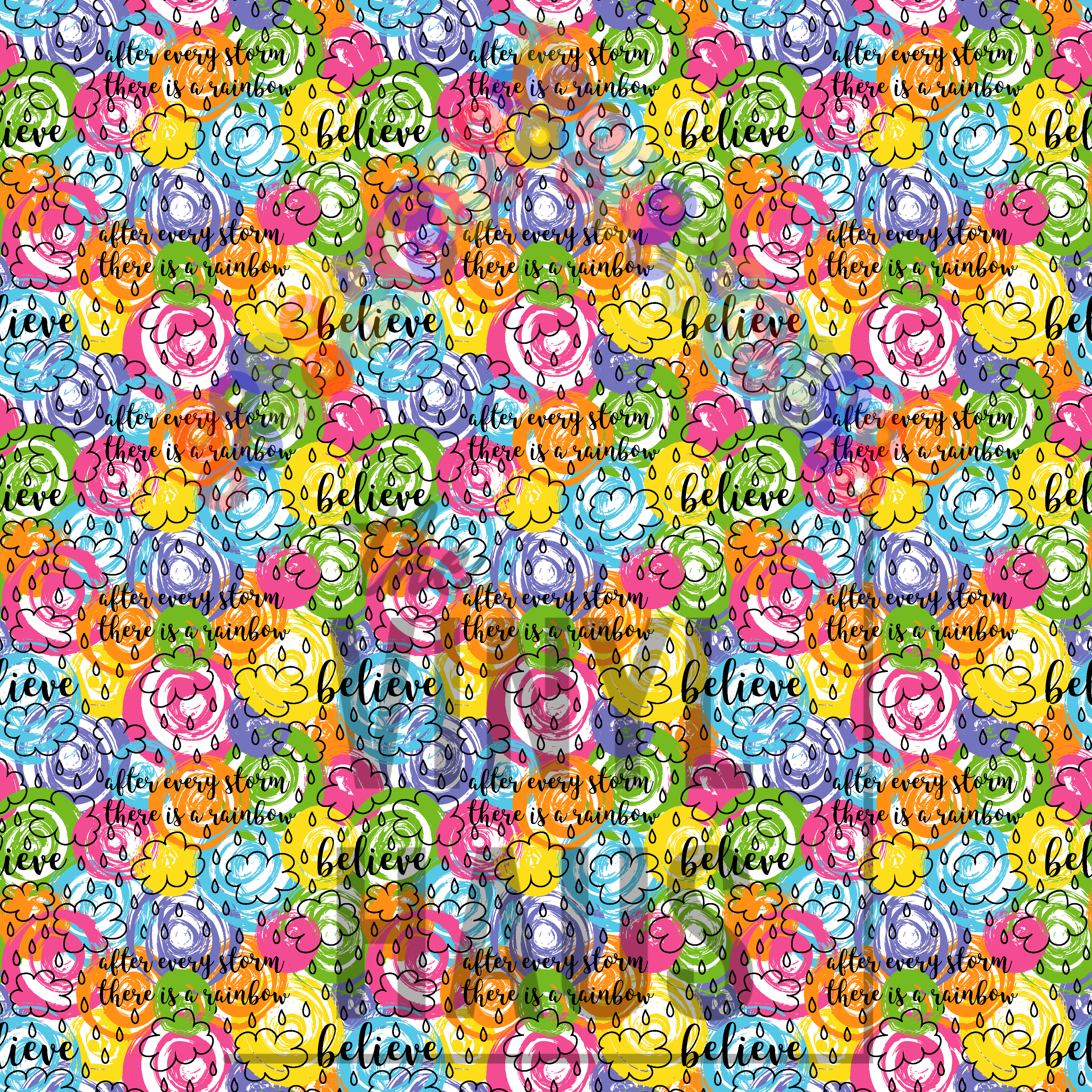 Rainbow Baby Pattern Vinyl 12" x 12" - The Vinyl Haus Main image