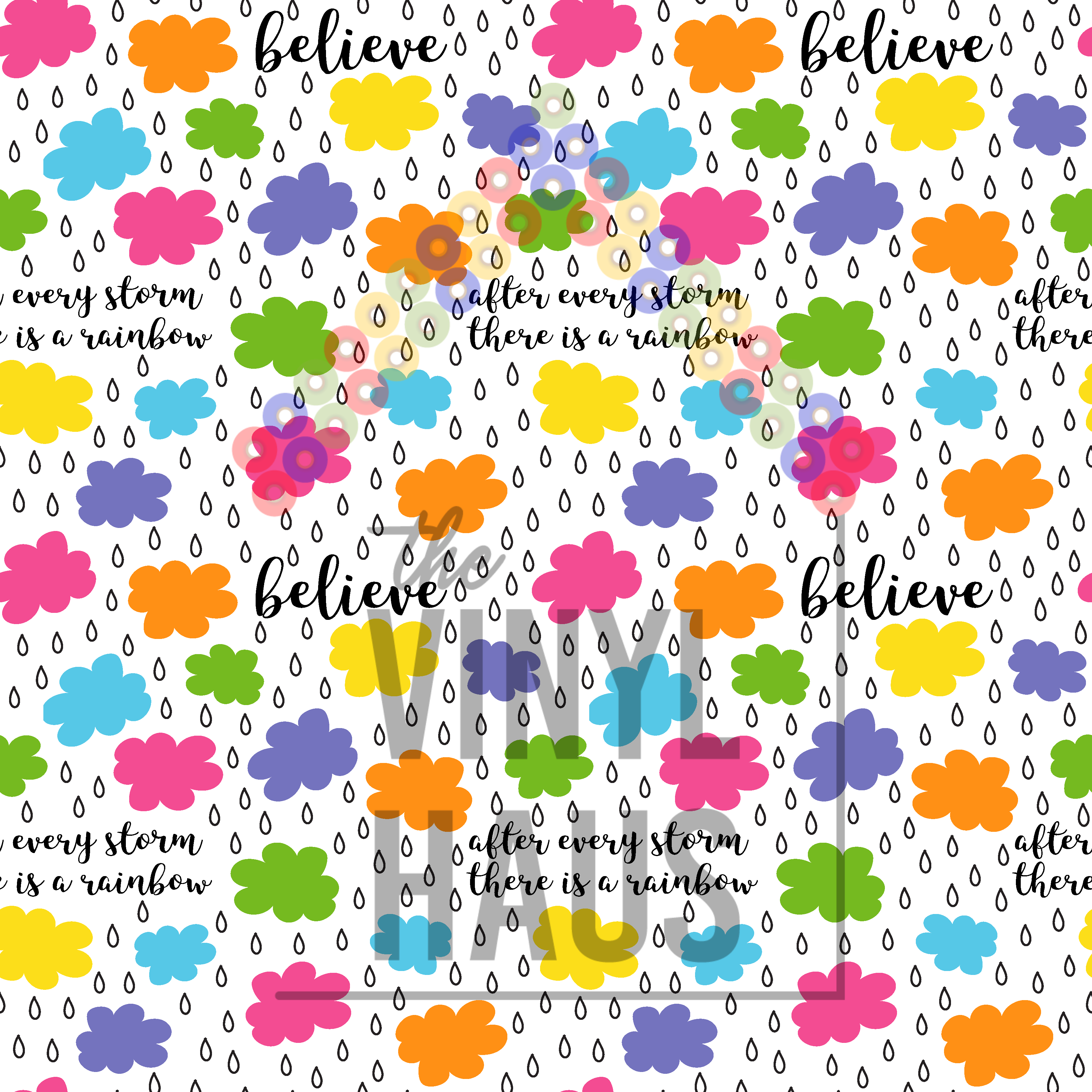 Rainbow Baby Pattern Vinyl 12" x 12" - The Vinyl Haus Main image
