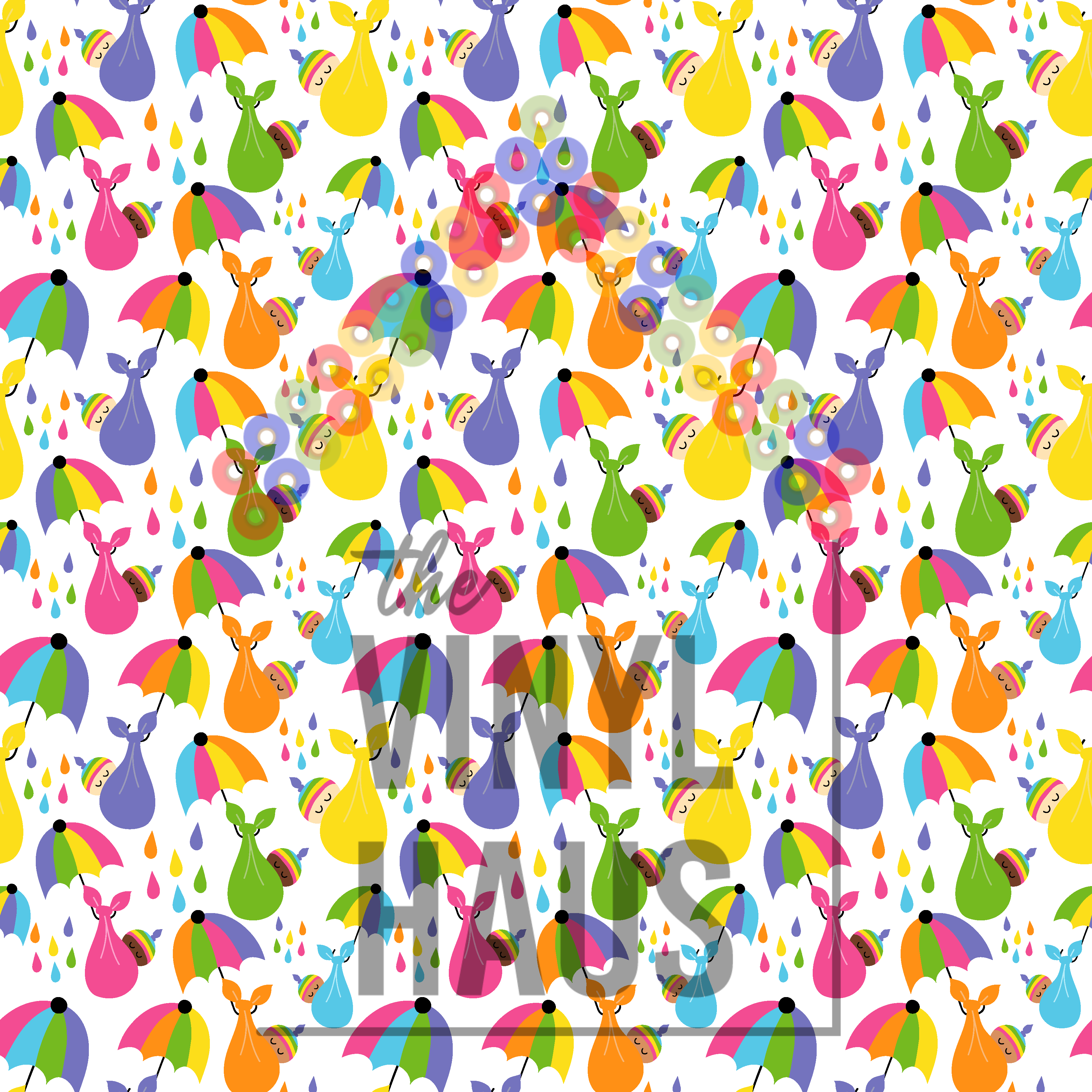 Rainbow Baby Pattern Vinyl 12" x 12" - The Vinyl Haus Main image