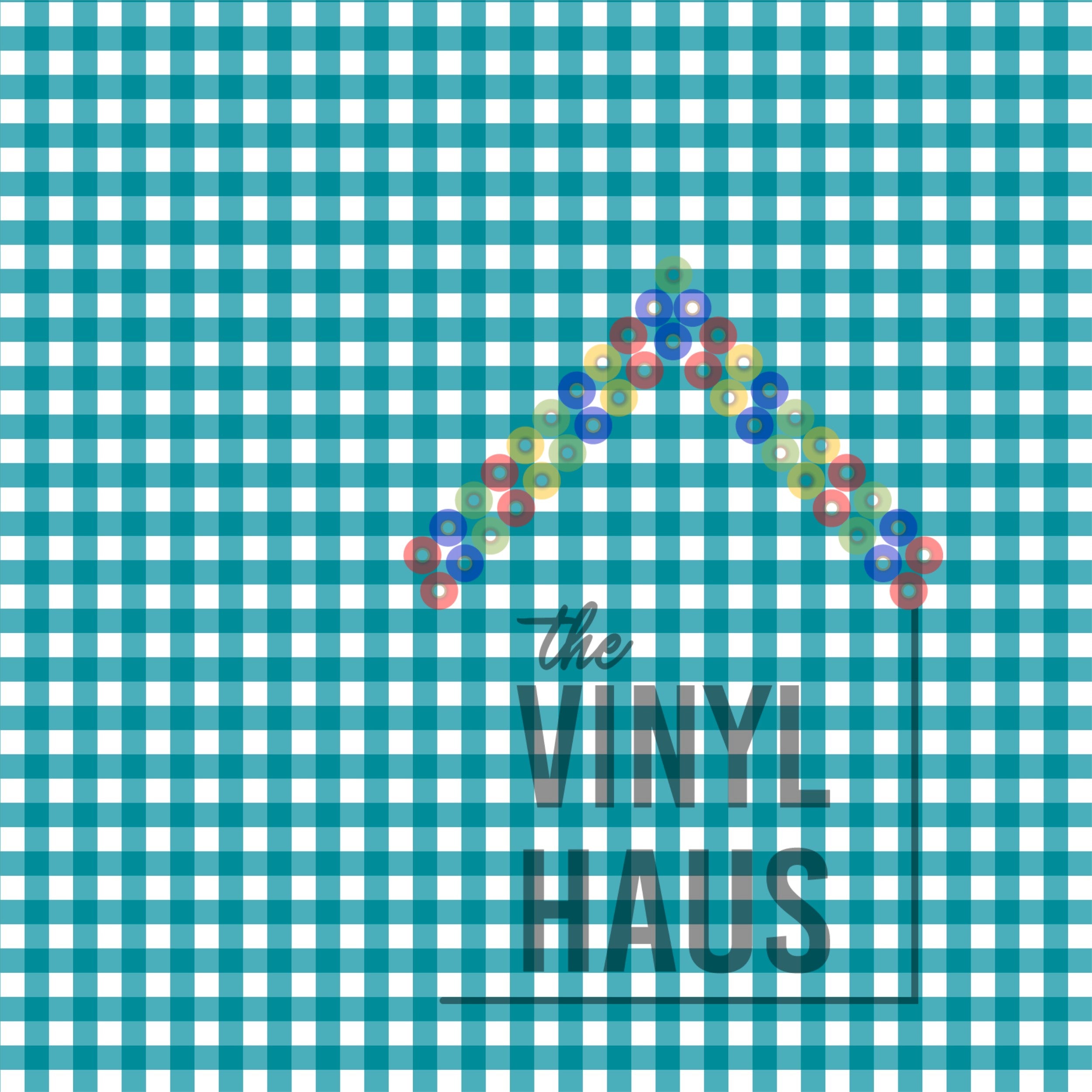 Blue and White Buffalo Plaid Pattern Vinyl 12" x 12" - The Vinyl Haus