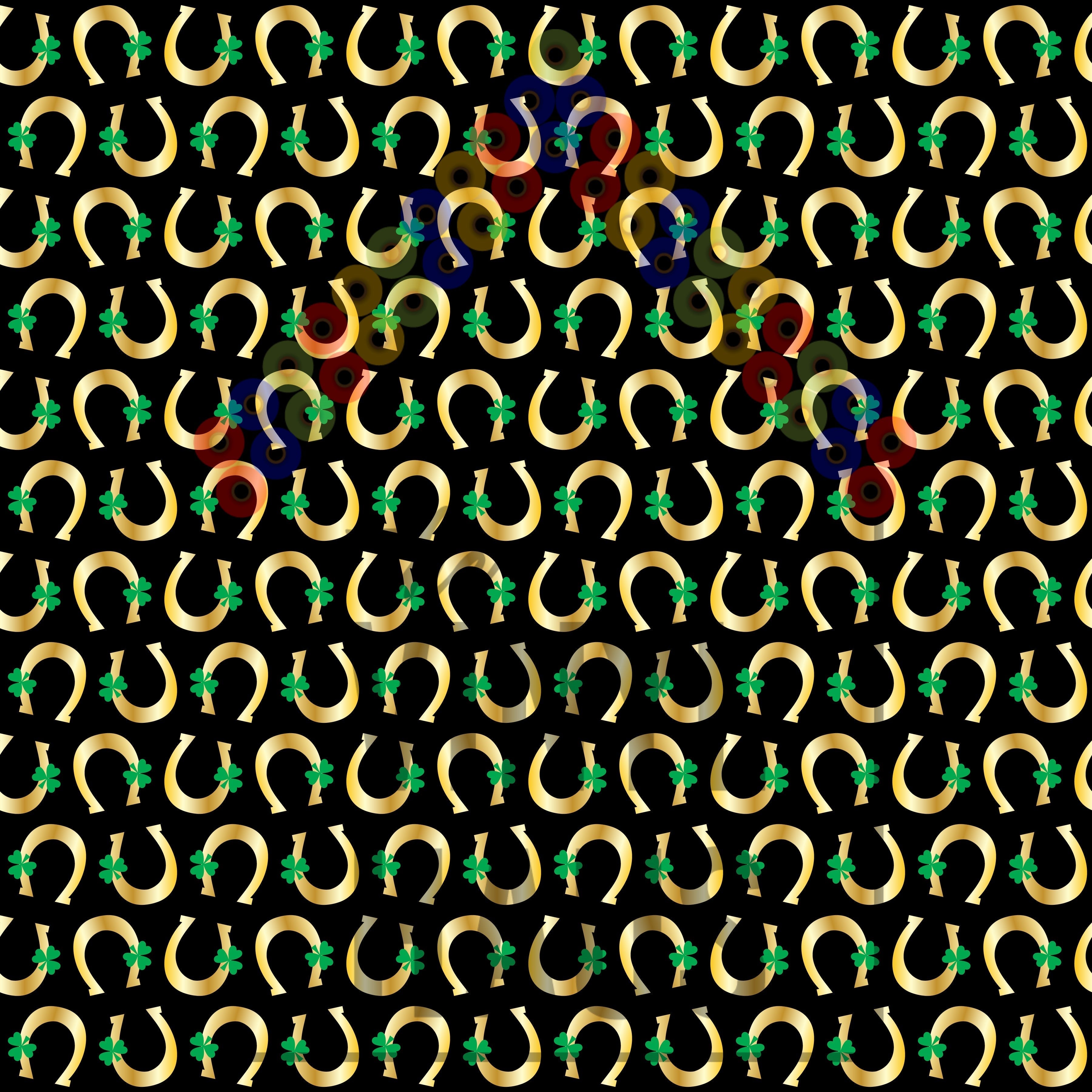 Lucky Horseshoe and Shamrocks Pattern Vinyl 12" x 12 - The Vinyl Haus Main image