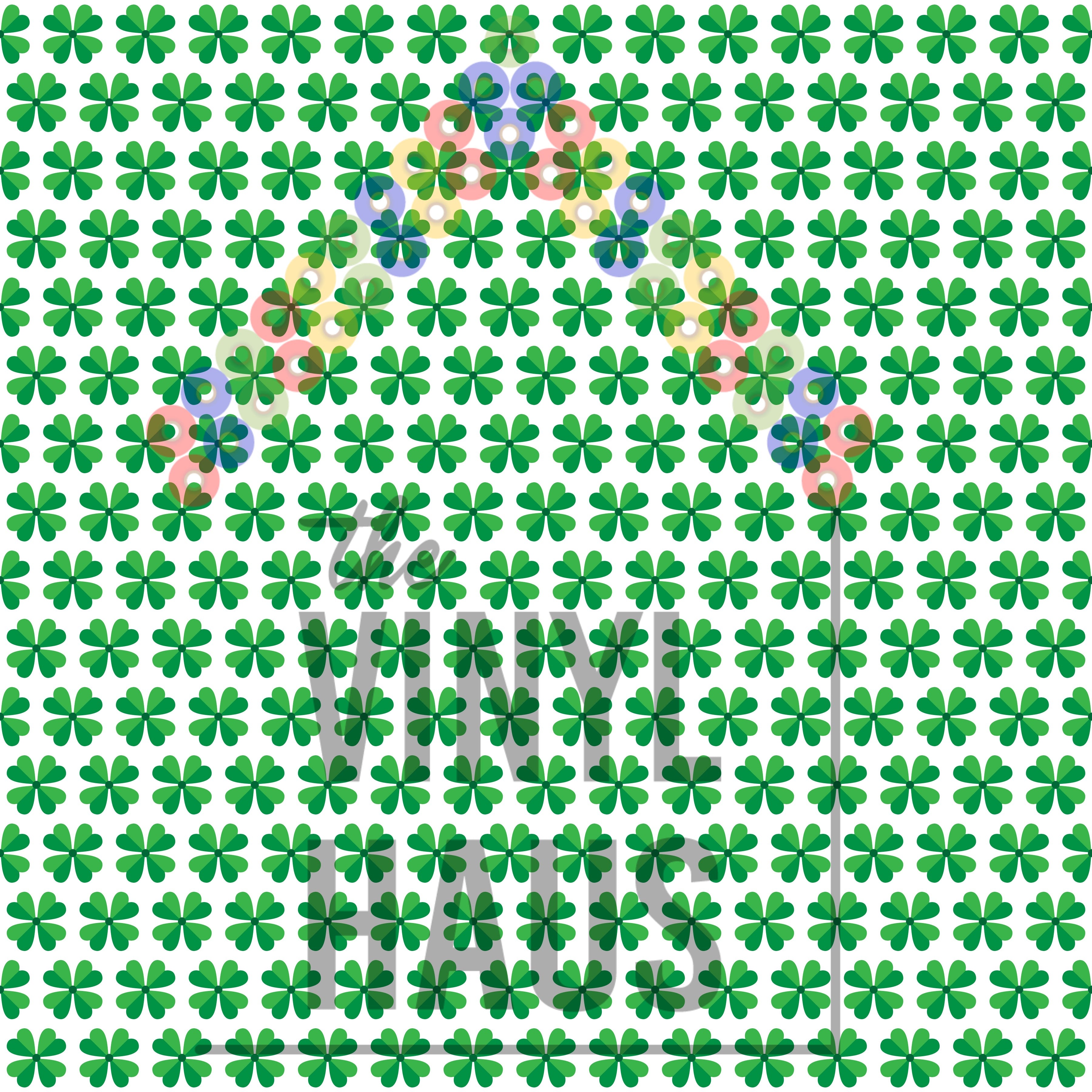 Shamrocks Pattern Vinyl 12" x 12 - The Vinyl Haus Main image