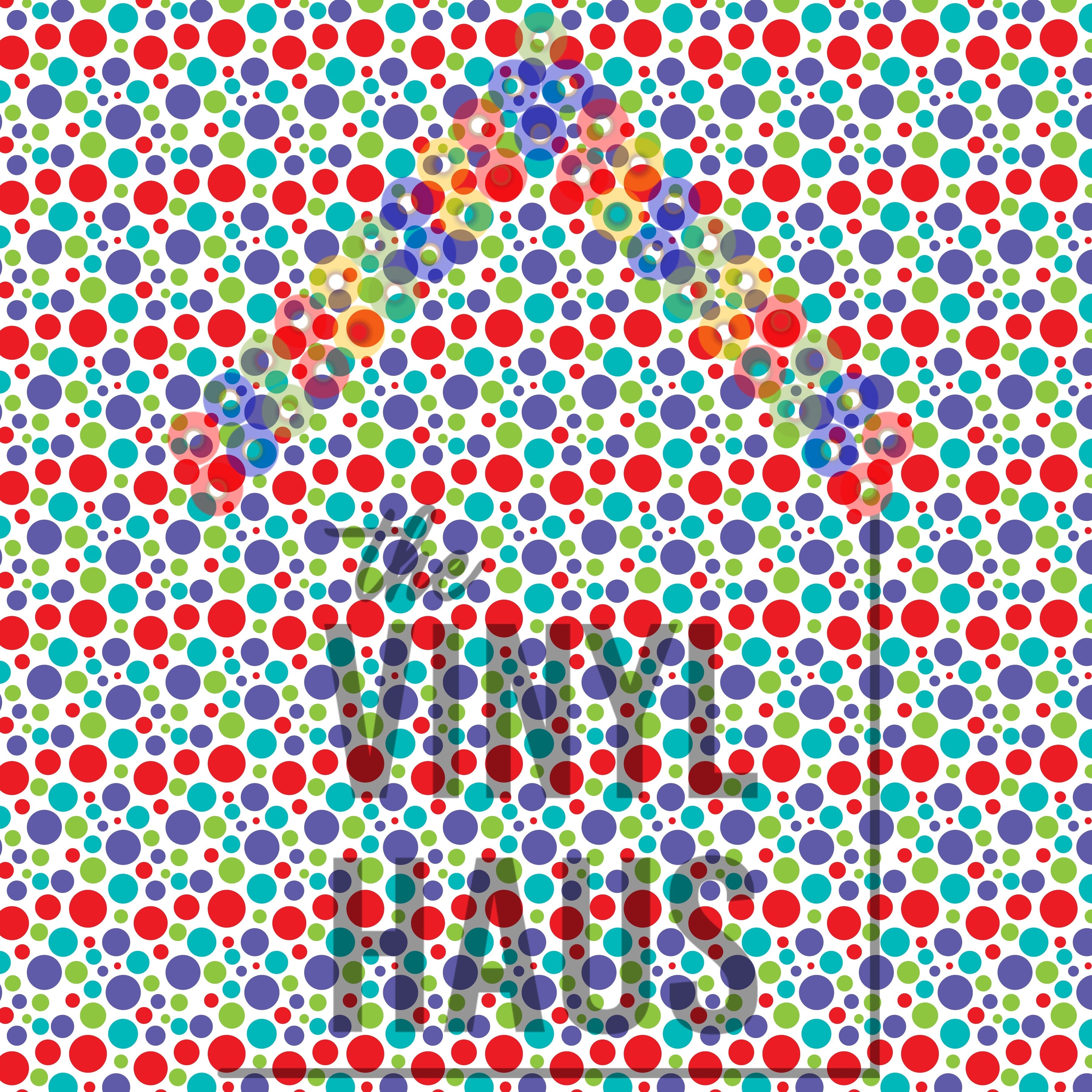 Multicolored Polka Dots Pattern Vinyl 12" x 12" - The Vinyl Haus Main image
