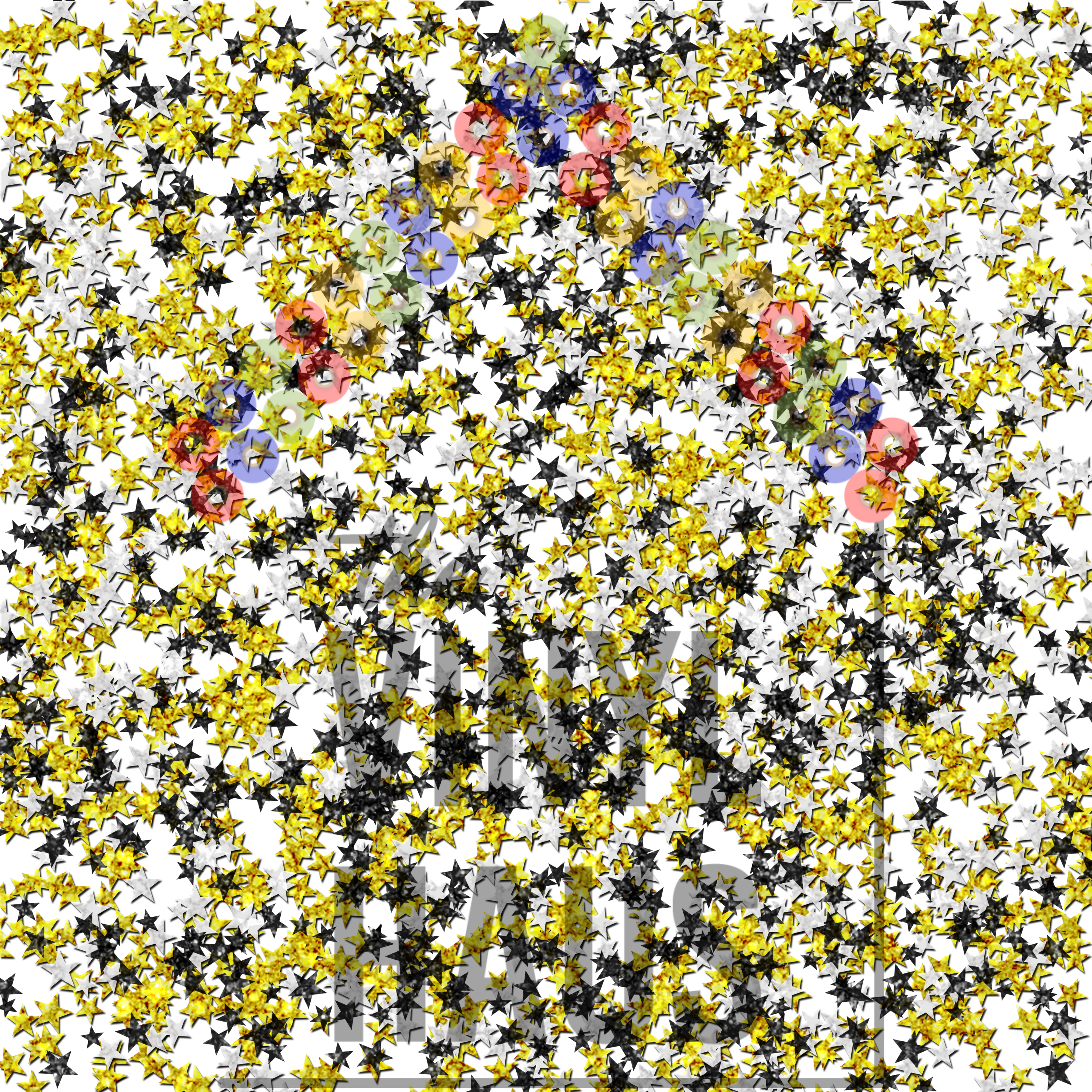 New Year Star Confetti Pattern Vinyl 12" x 12" - The Vinyl Haus Main image