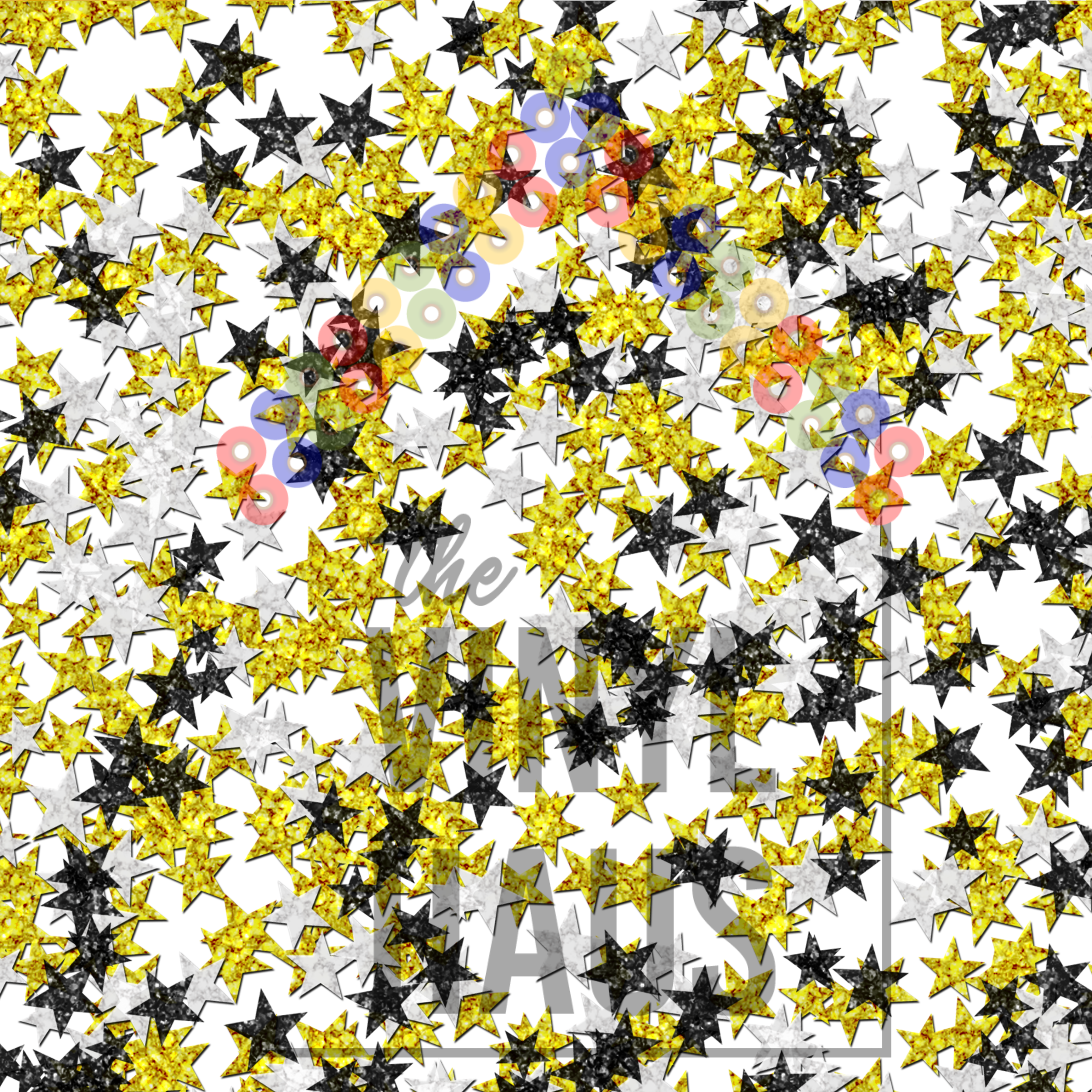 New Year Star Confetti Pattern Vinyl 12" x 12" - The Vinyl Haus Main image