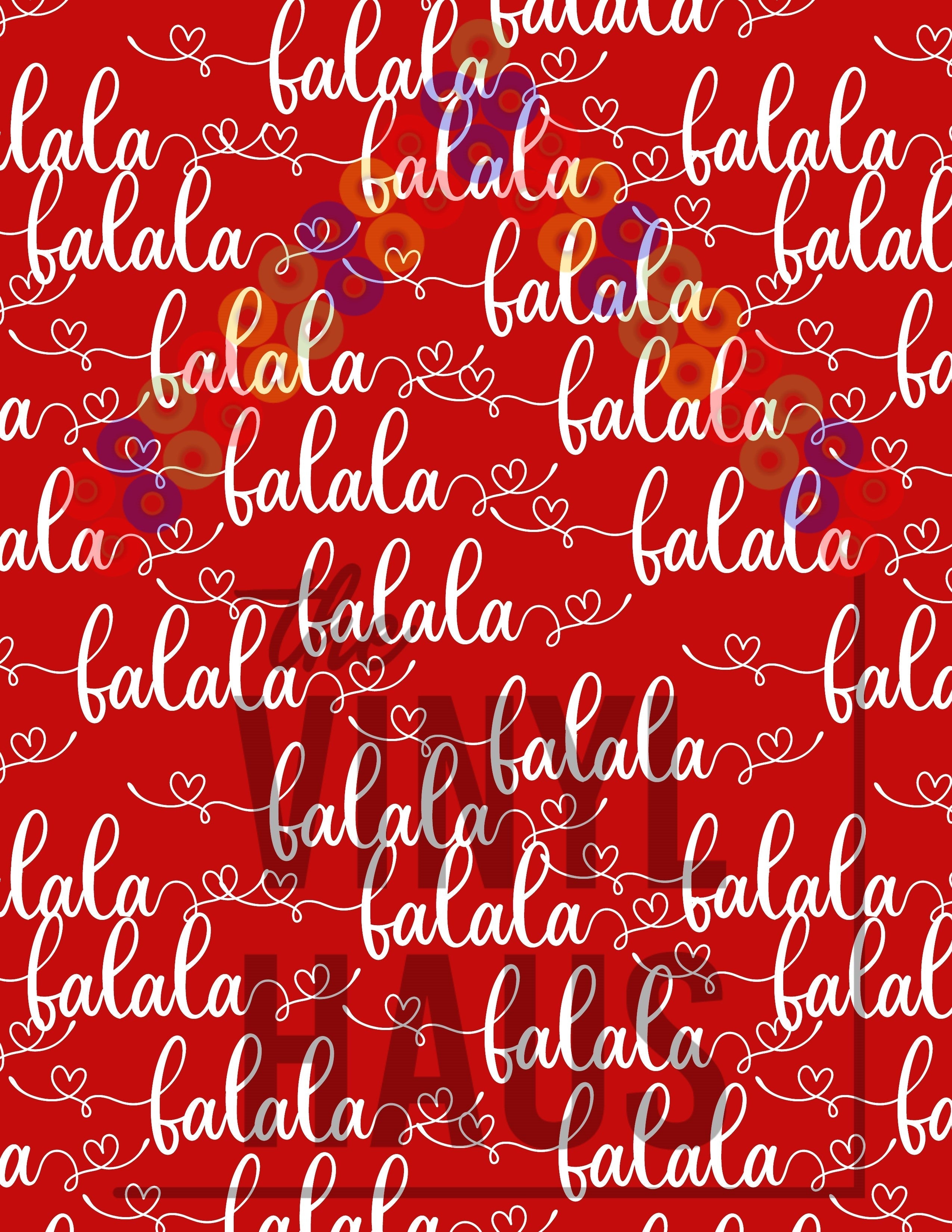 Fa La La Christmas Pattern Vinyl 12" x 9" - The Vinyl Haus Main image