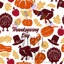 Thanksgiving Pattern Vinyl 12" x 12" - The Vinyl Haus