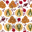 Thanksgiving Dinner Pattern Vinyl 12" x 12" - The Vinyl Haus