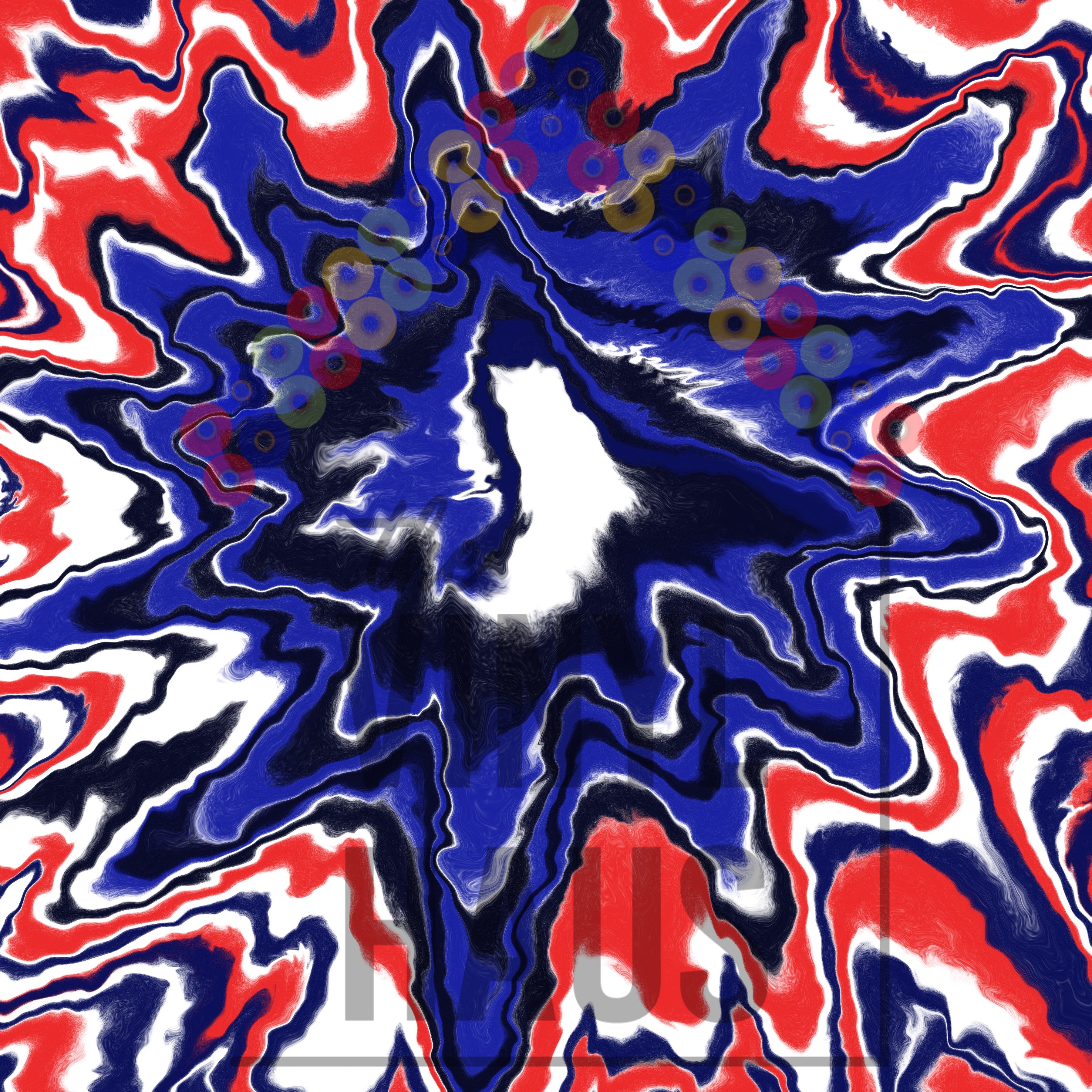 4th Of July Tie Dye Pattern Vinyl 12" x 12" - The Vinyl Haus Main image
