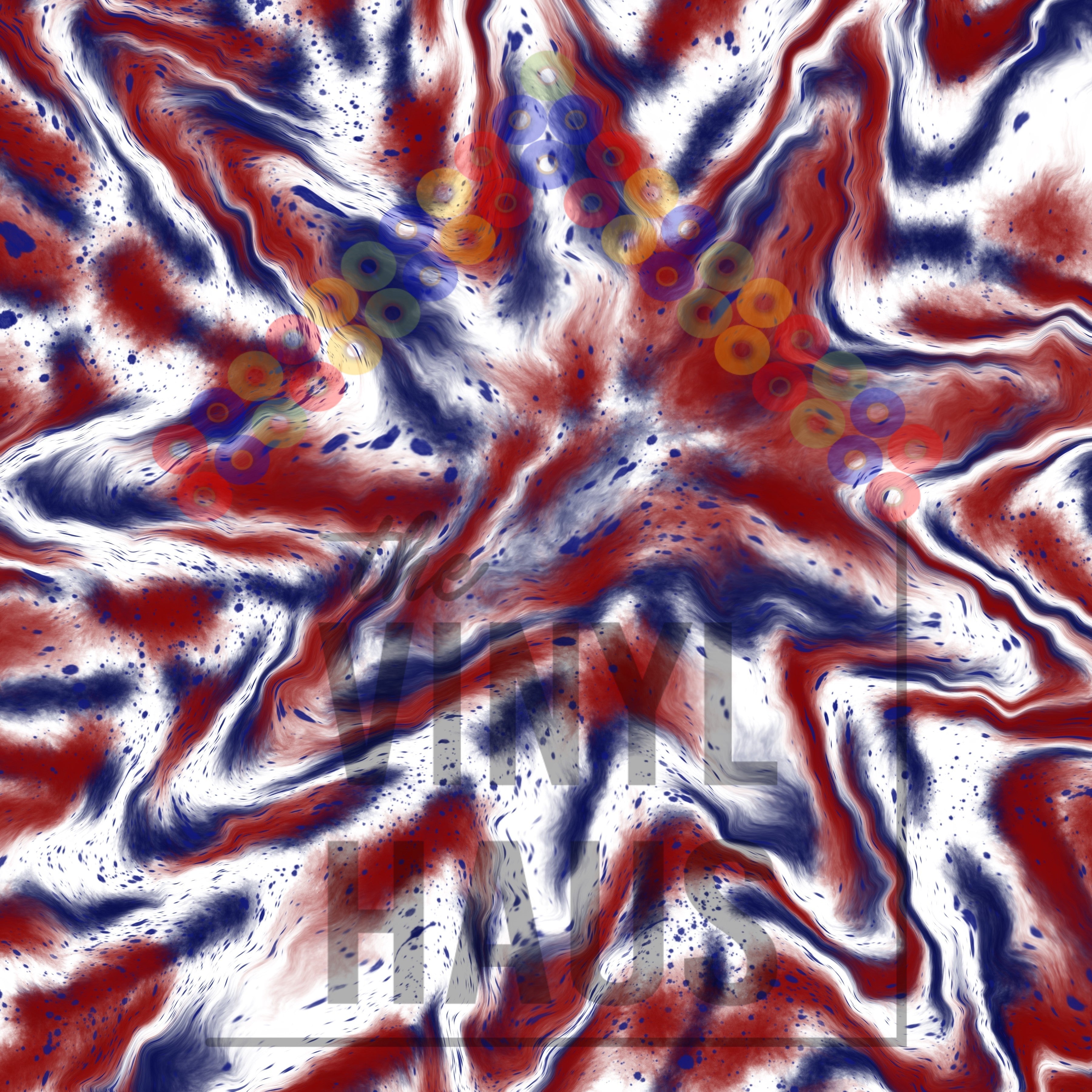 4th Of July Tie Dye Pattern Vinyl 12" x 12" - The Vinyl Haus Main image