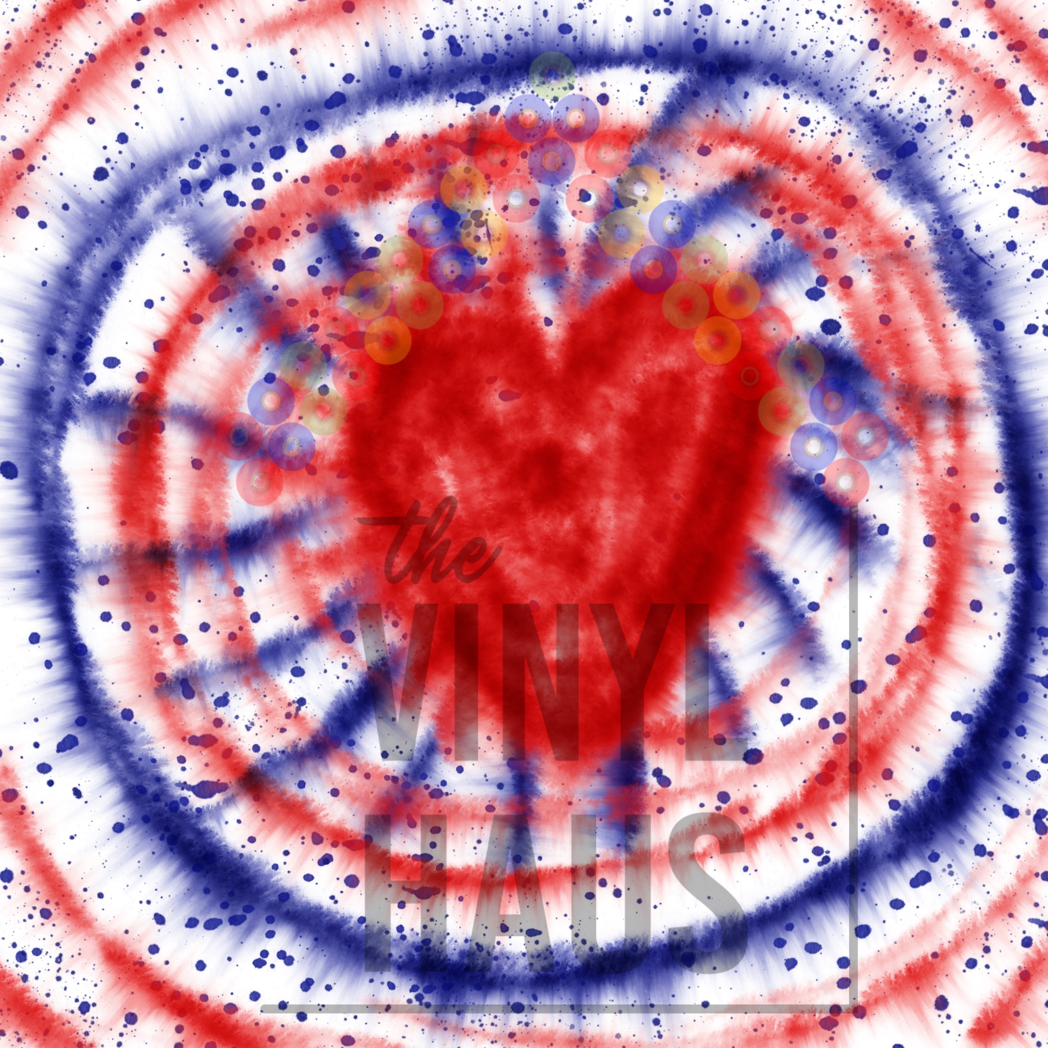 4th Of July Tie Dye Pattern Vinyl 12" x 12" - The Vinyl Haus Main image