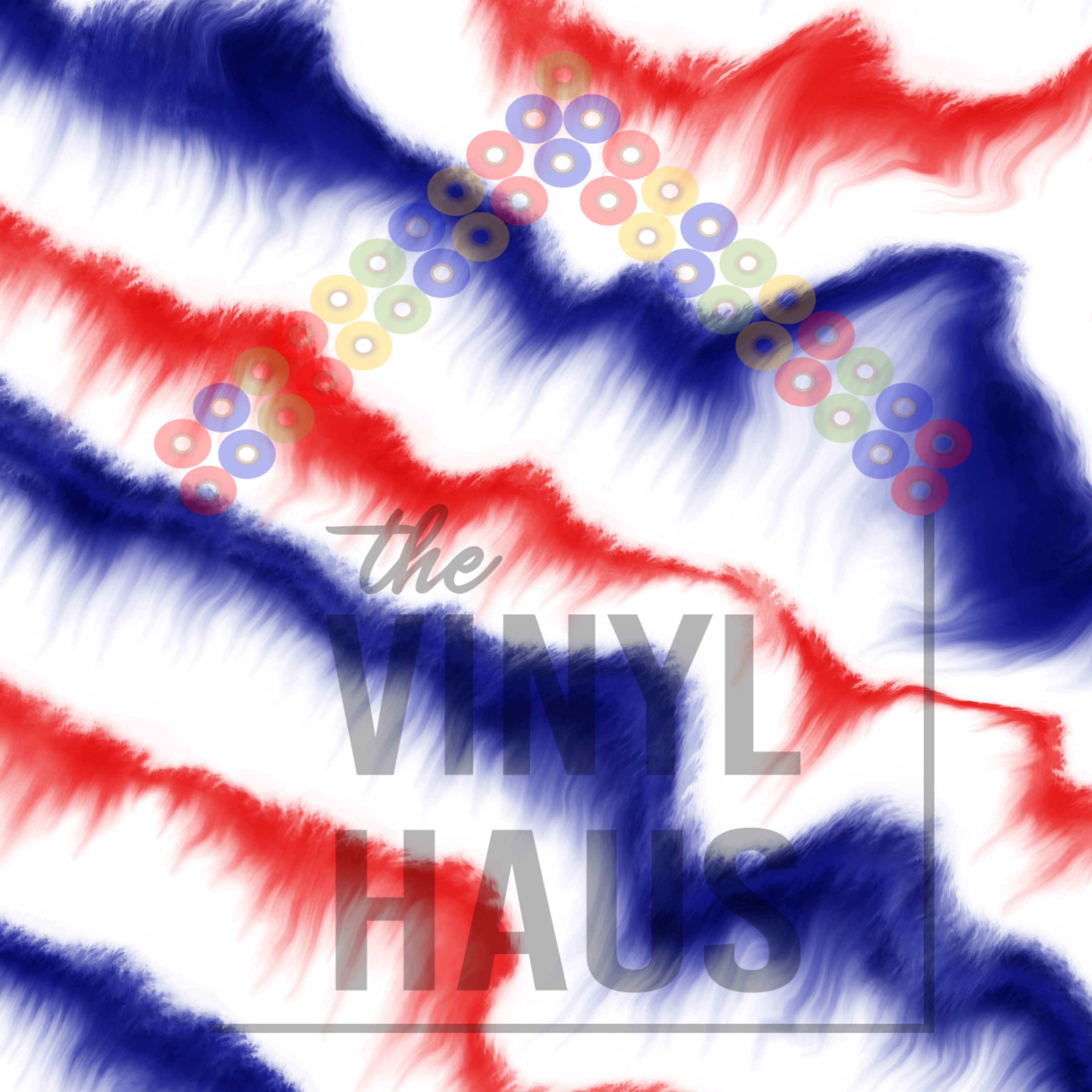 4th Of July Tie Dye Pattern Vinyl 12" x 12" - The Vinyl Haus Main image