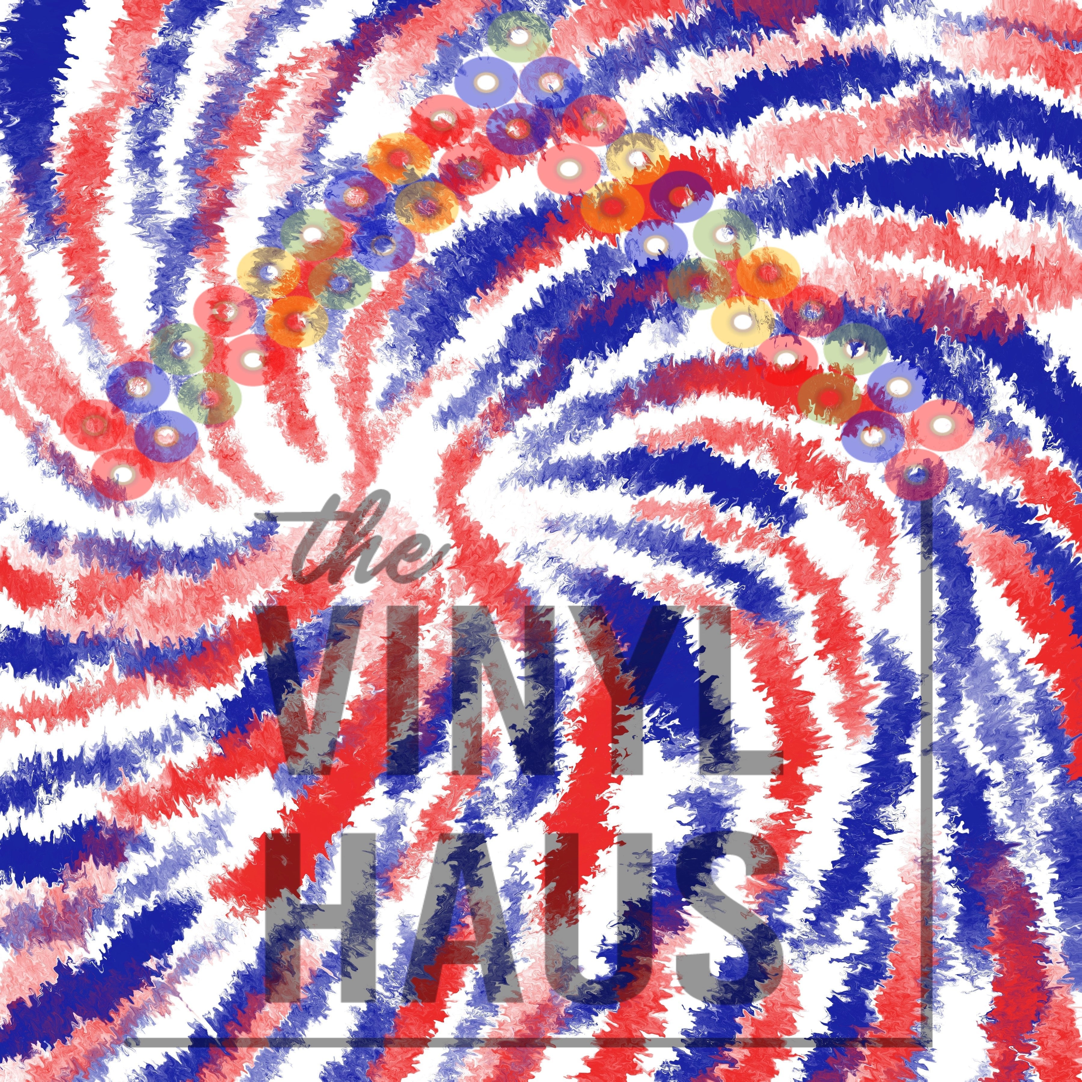 4th Of July Tie Dye Pattern Vinyl 12" x 12" - The Vinyl Haus Main image