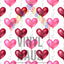 Valentine Heart Balloons Pattern Vinyl 12" x 12" - The Vinyl Haus