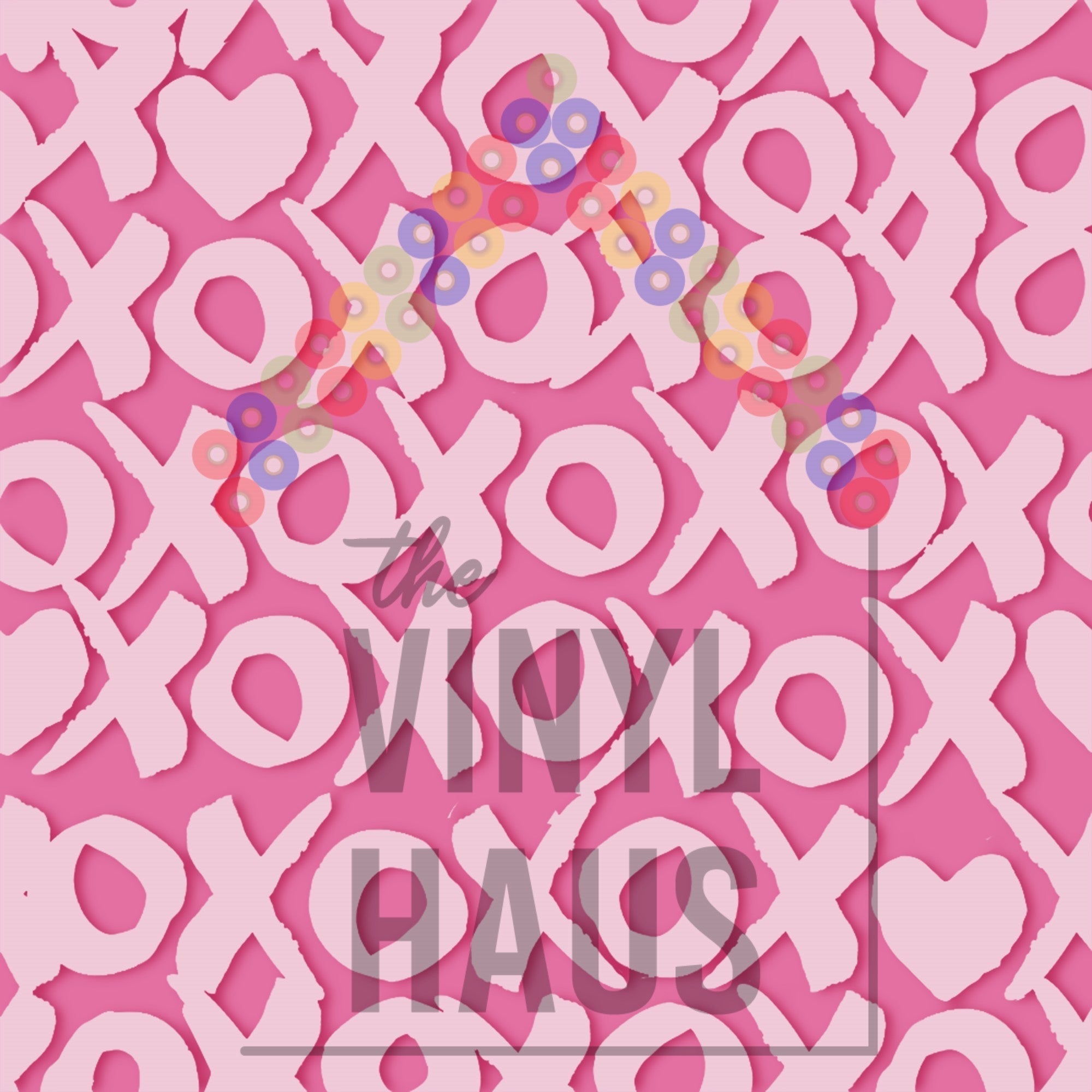 Valentine XOXO Pattern Vinyl 12" x 12" - The Vinyl Haus Main image
