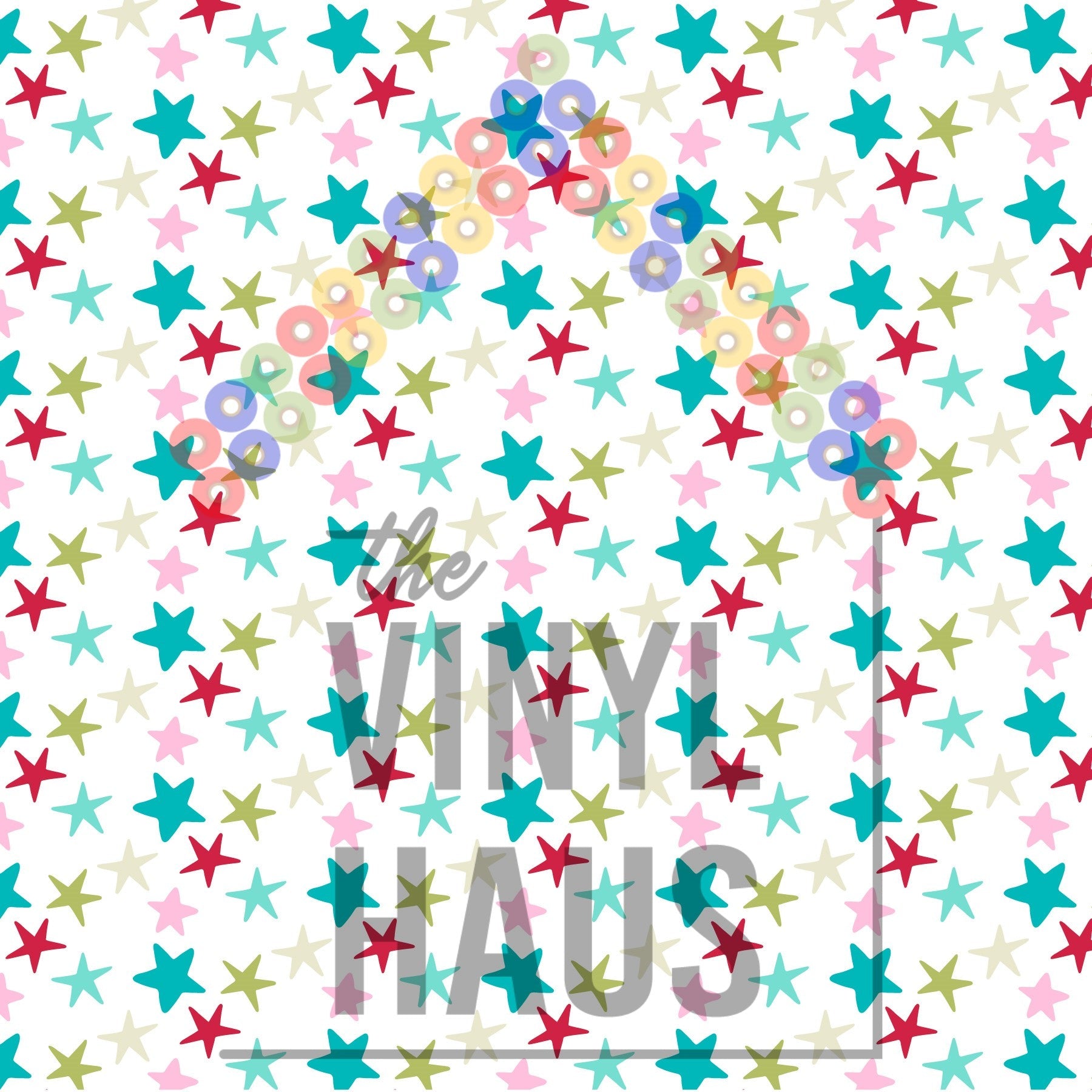 Multicolored Stars Pattern Vinyl 12" x 12" - The Vinyl Haus Main image