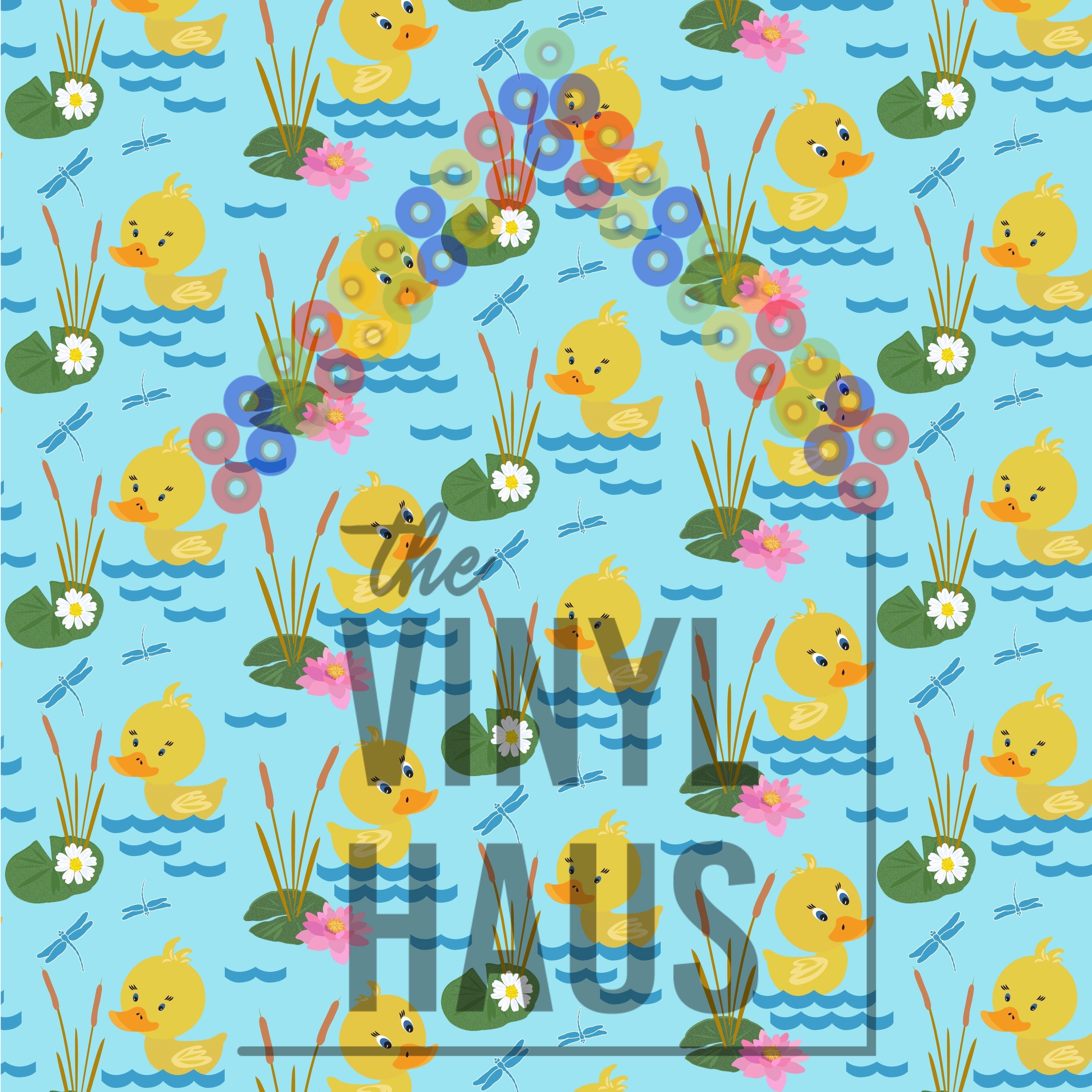 Swimming Ducks Pattern Vinyl 12" x 12" - The Vinyl Haus Main image
