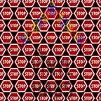 Stop Sign Black Background Pattern Vinyl 12" x12" - The Vinyl Haus