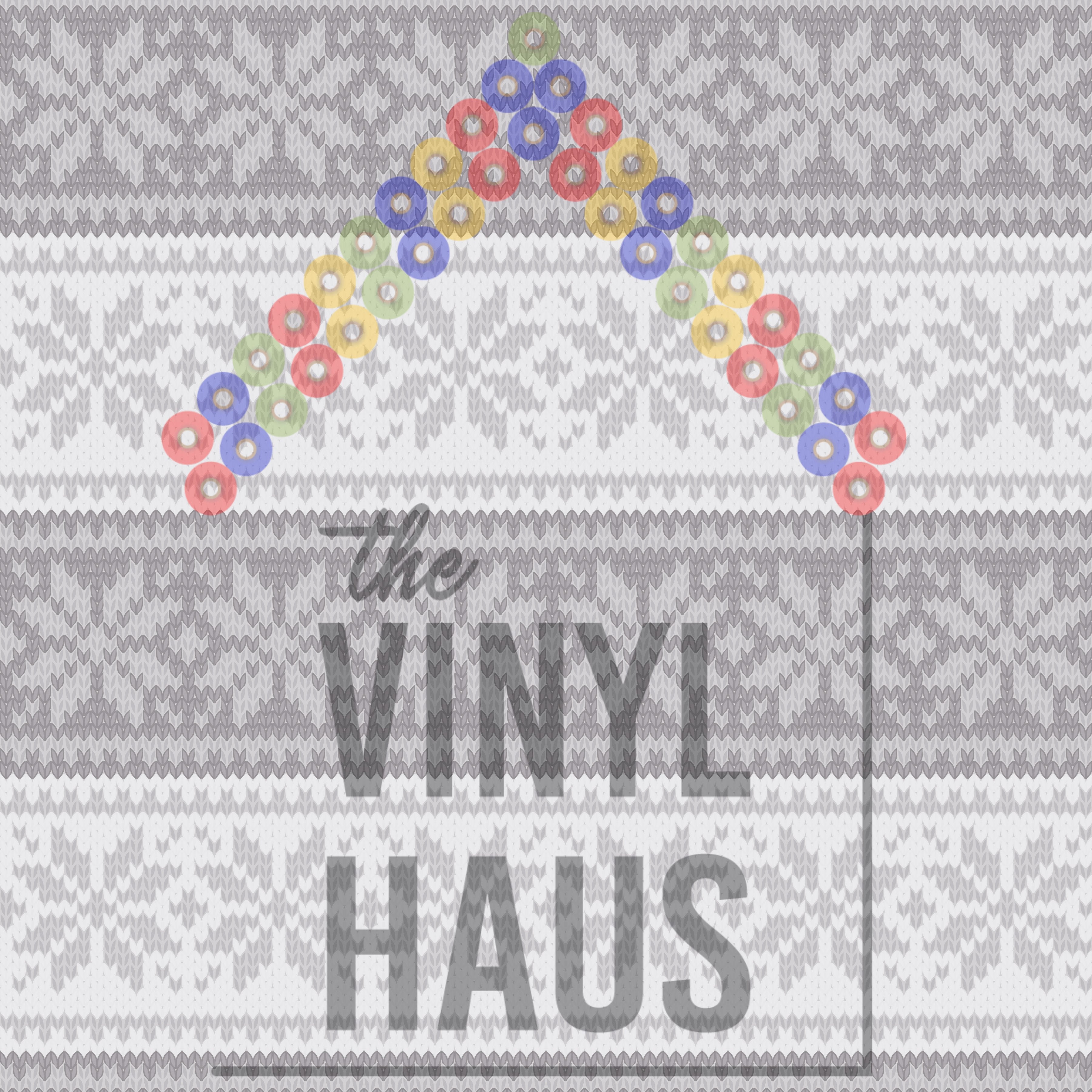 Ugly Sweater Christmas Snowflakes Grey Pattern Vinyl 12" x 9" - The Vinyl Haus Main image