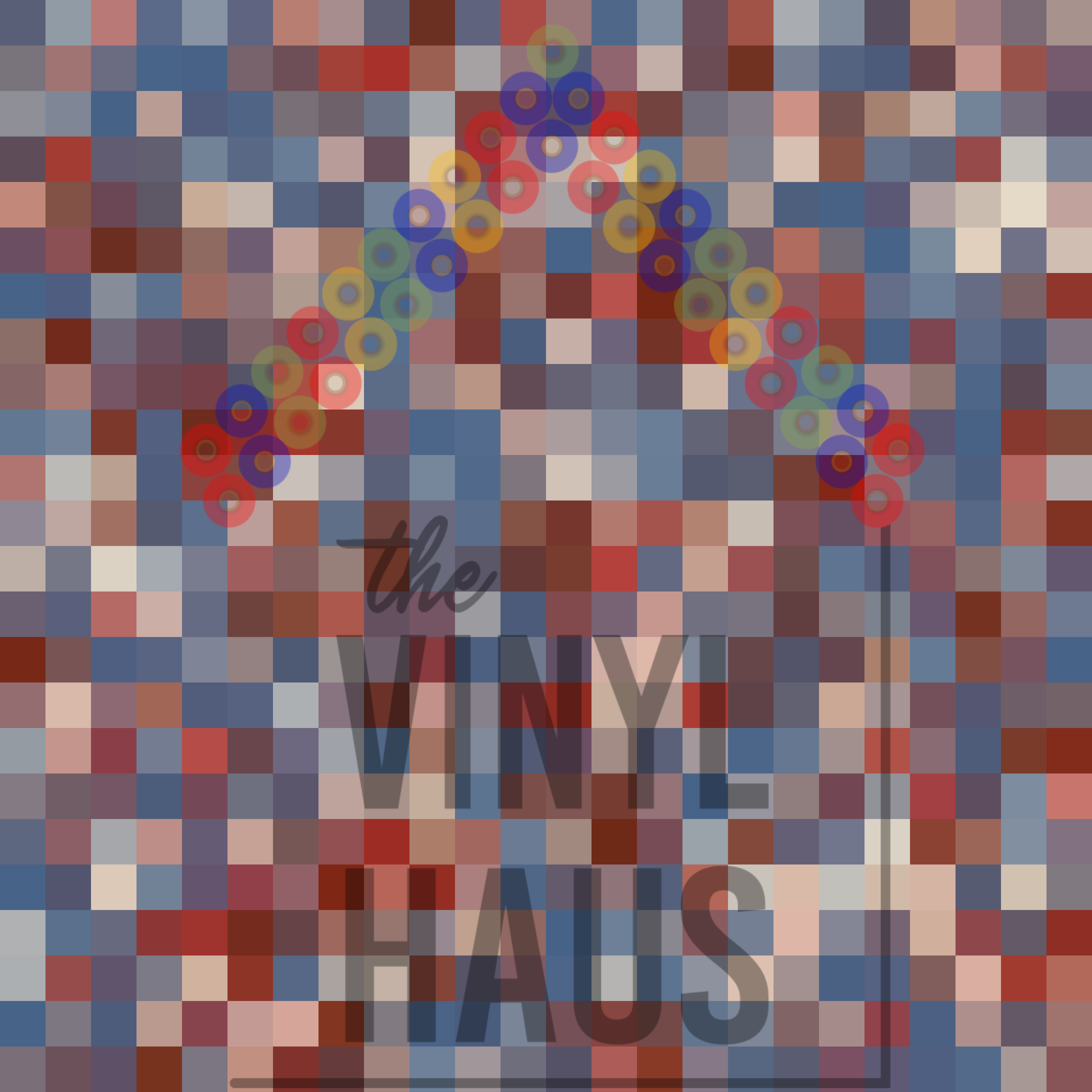 Pixels Red and Blue Pattern Vinyl 12" x 12" - The Vinyl Haus Main image