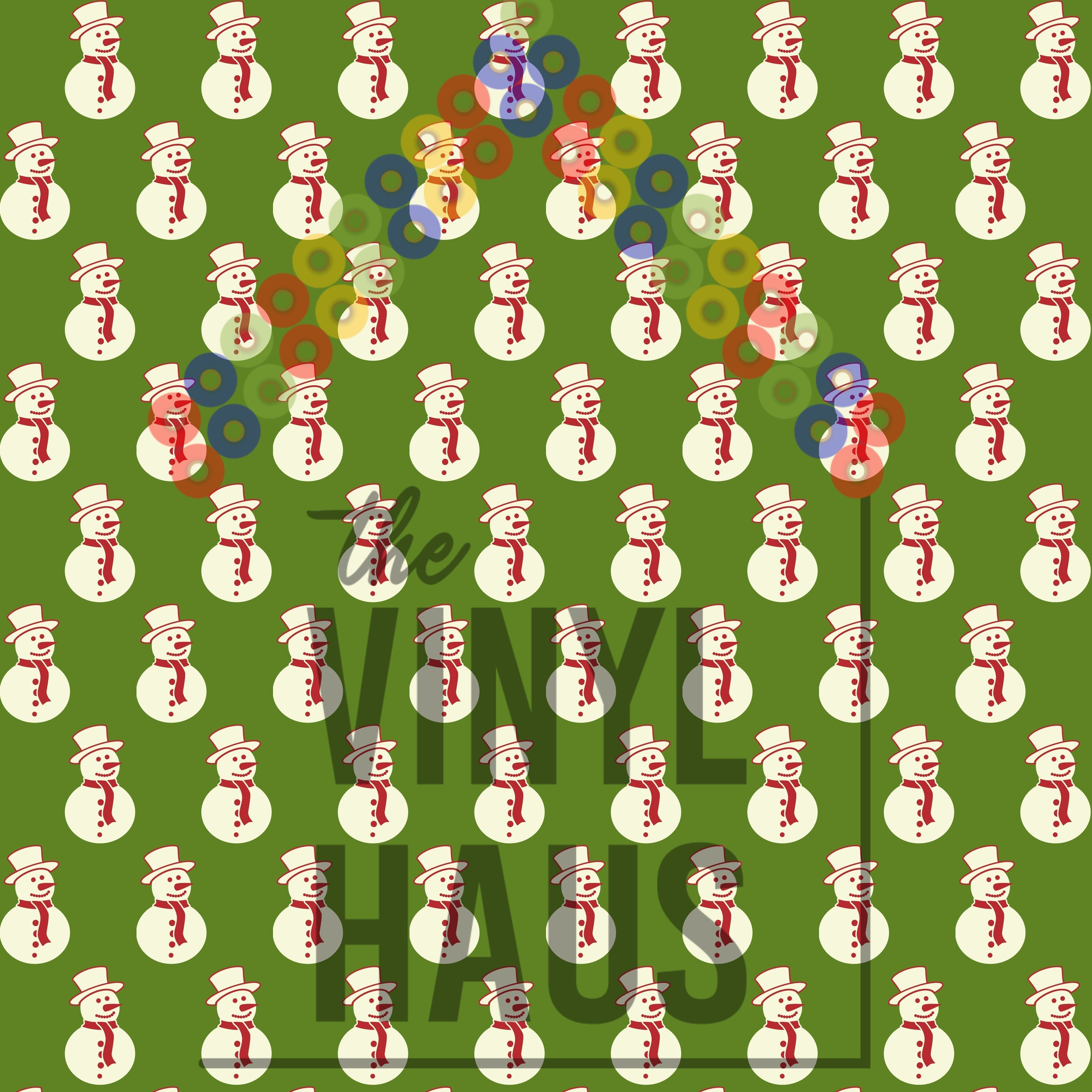 Snowman Pattern Vinyl 12" x 12" - The Vinyl Haus Main image