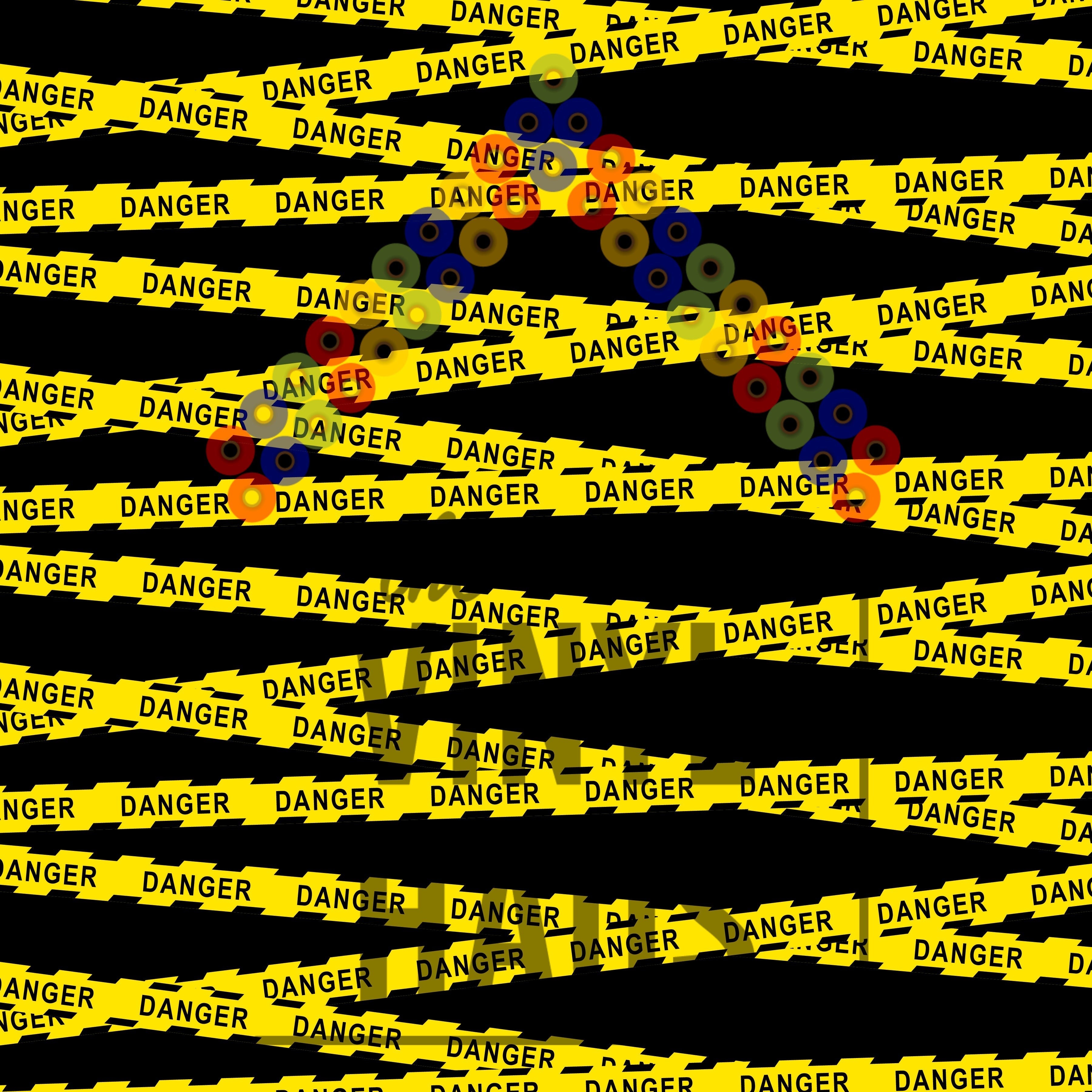 Danger Caution Tape Pattern Vinyl 12" x12" - The Vinyl Haus Main image