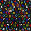 School Alphabet Black Background Pattern Vinyl 12" x 12" - The Vinyl Haus